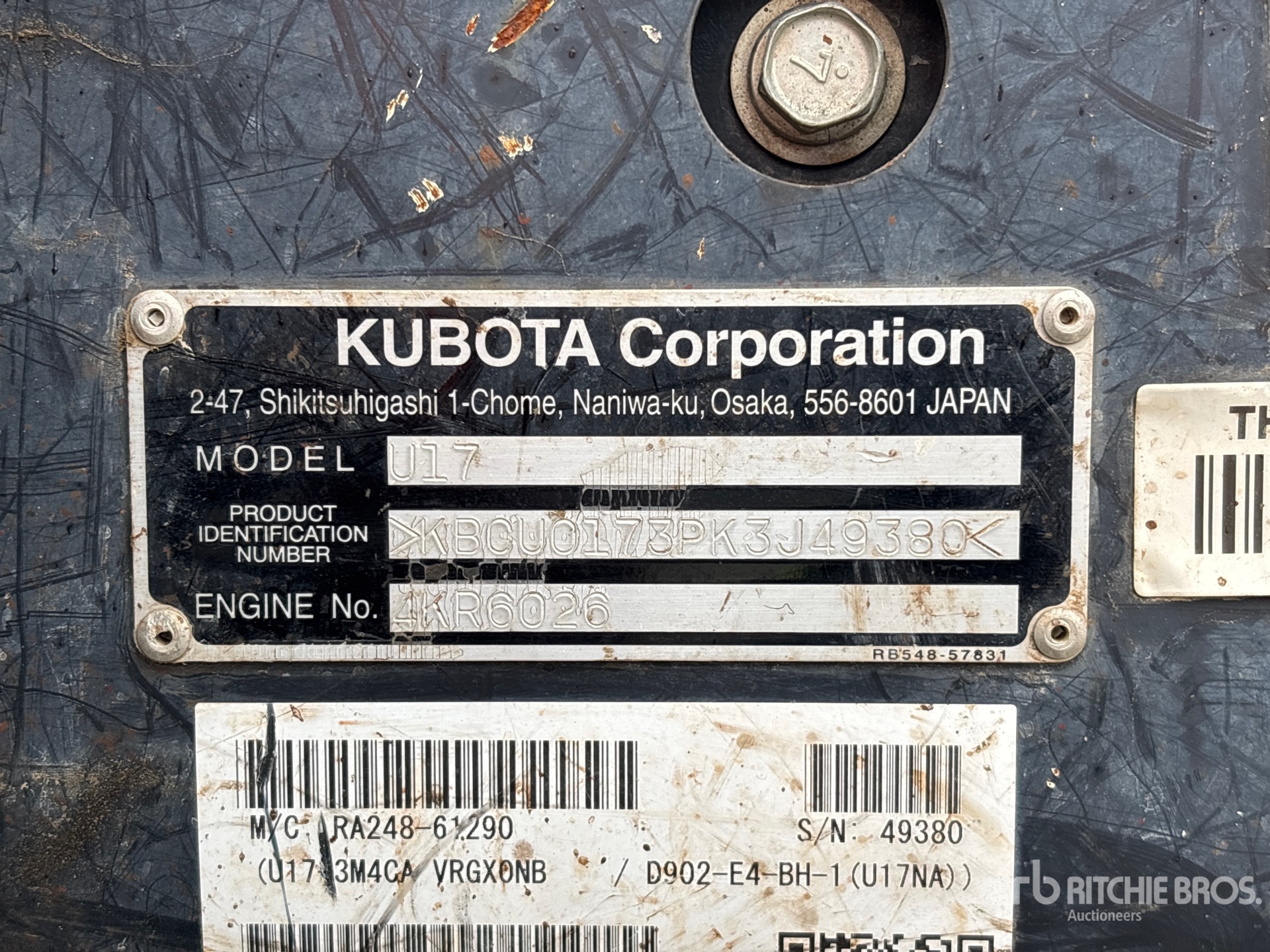 2019 Kubota U17