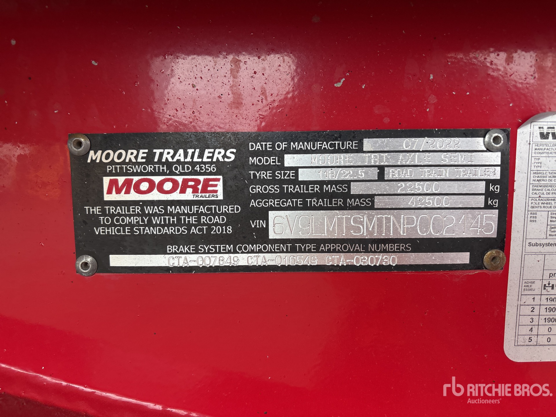 2022 Moore 10 M TRI/A STEP DECK