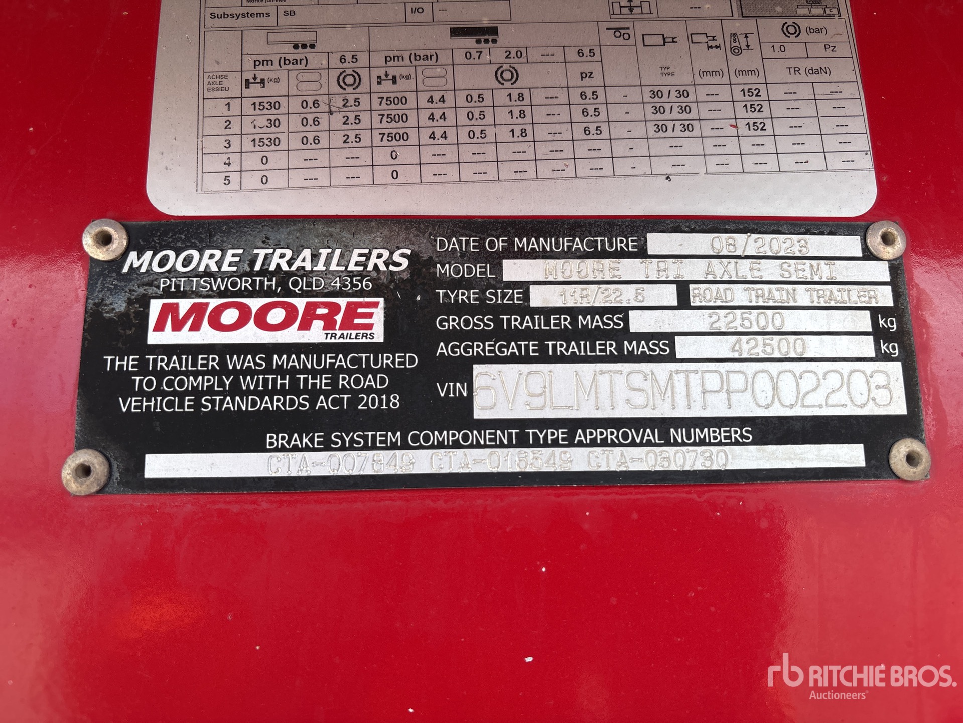 2023 Moore 6.4 M TRI/A B-DOUBLE LEAD