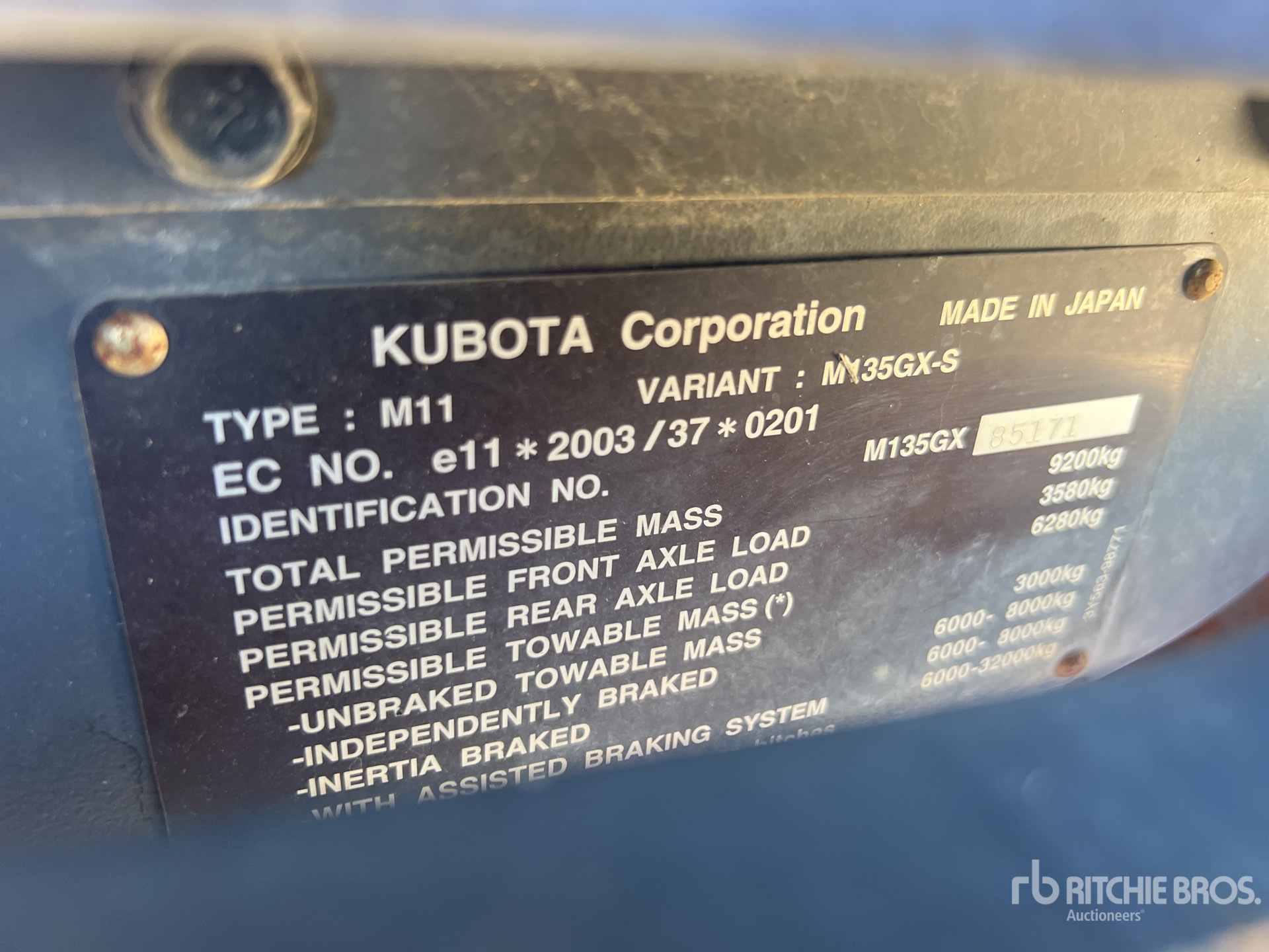 2014 Kubota M135GX-S