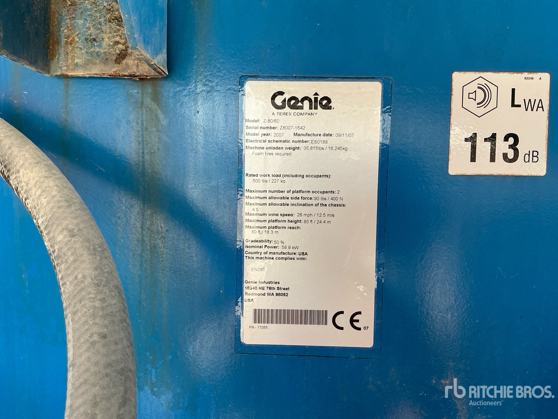 2007 Genie Z80/60
