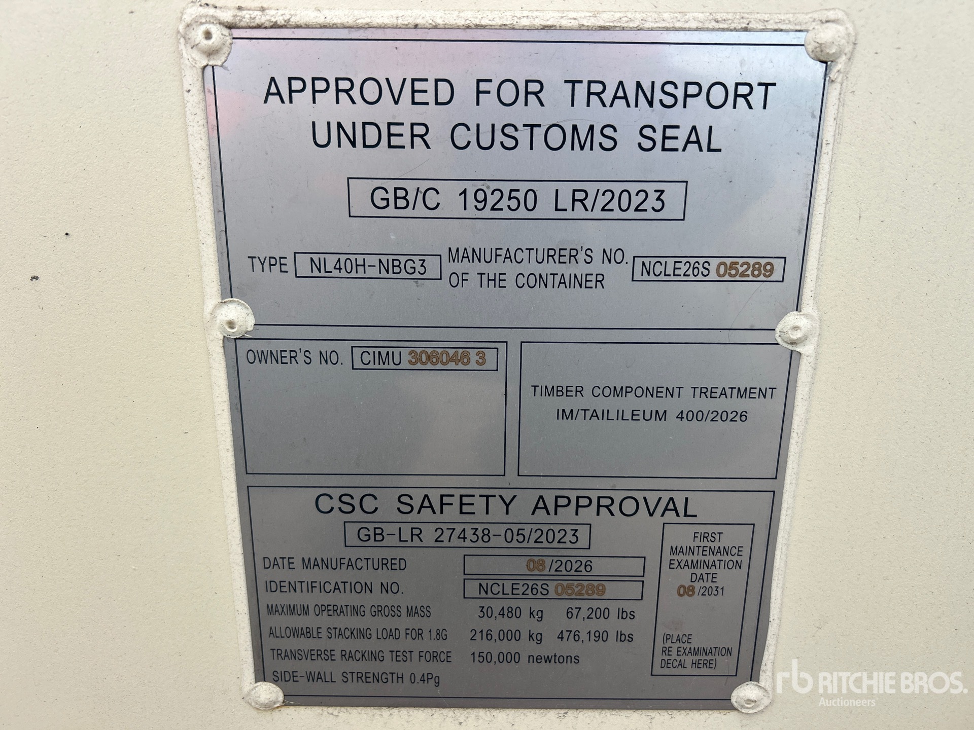2026 LYALS 40 FT HIGH CUBE MULTI-DOOR