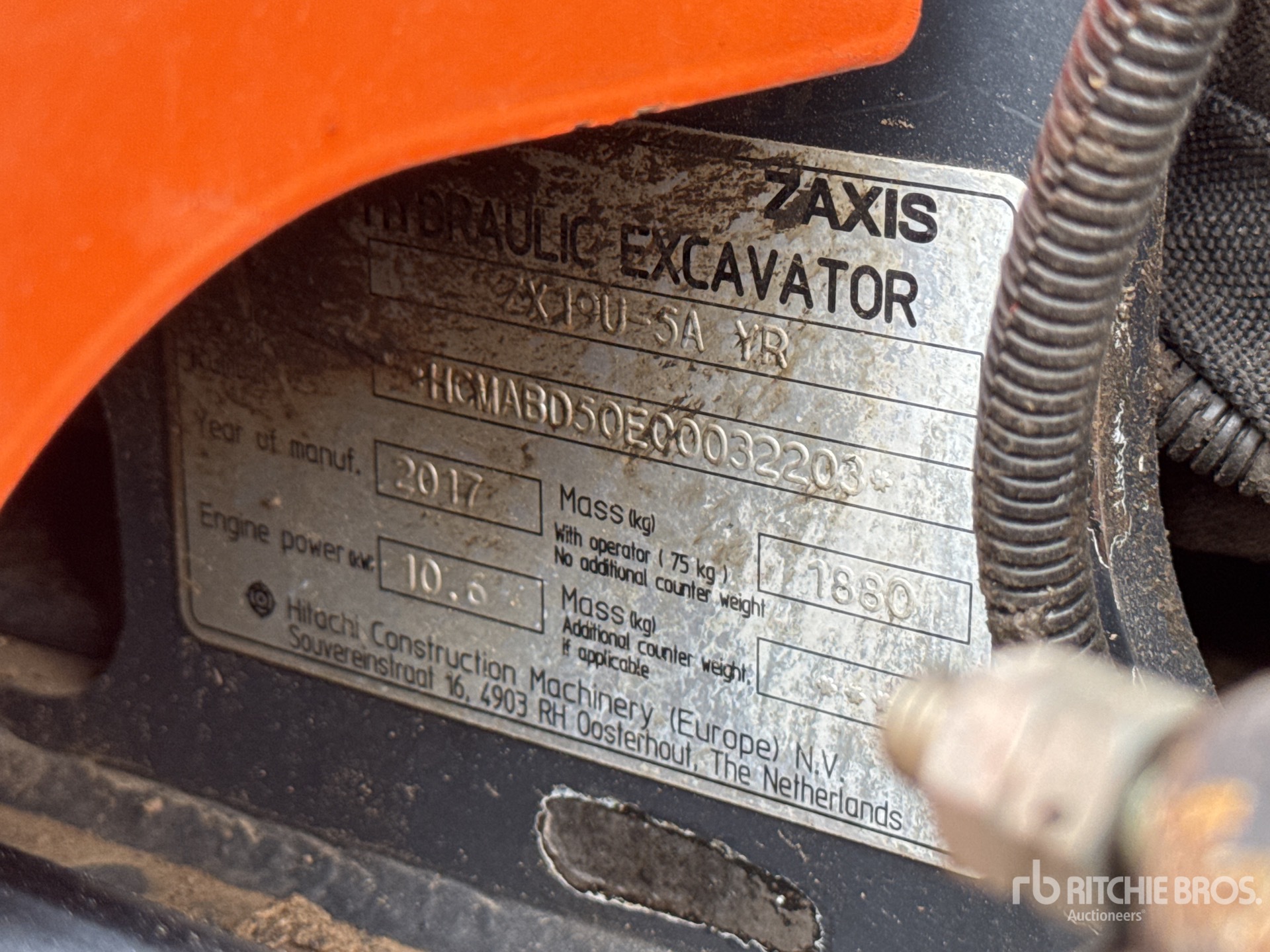 2017 Hitachi ZX19U-5A YR
