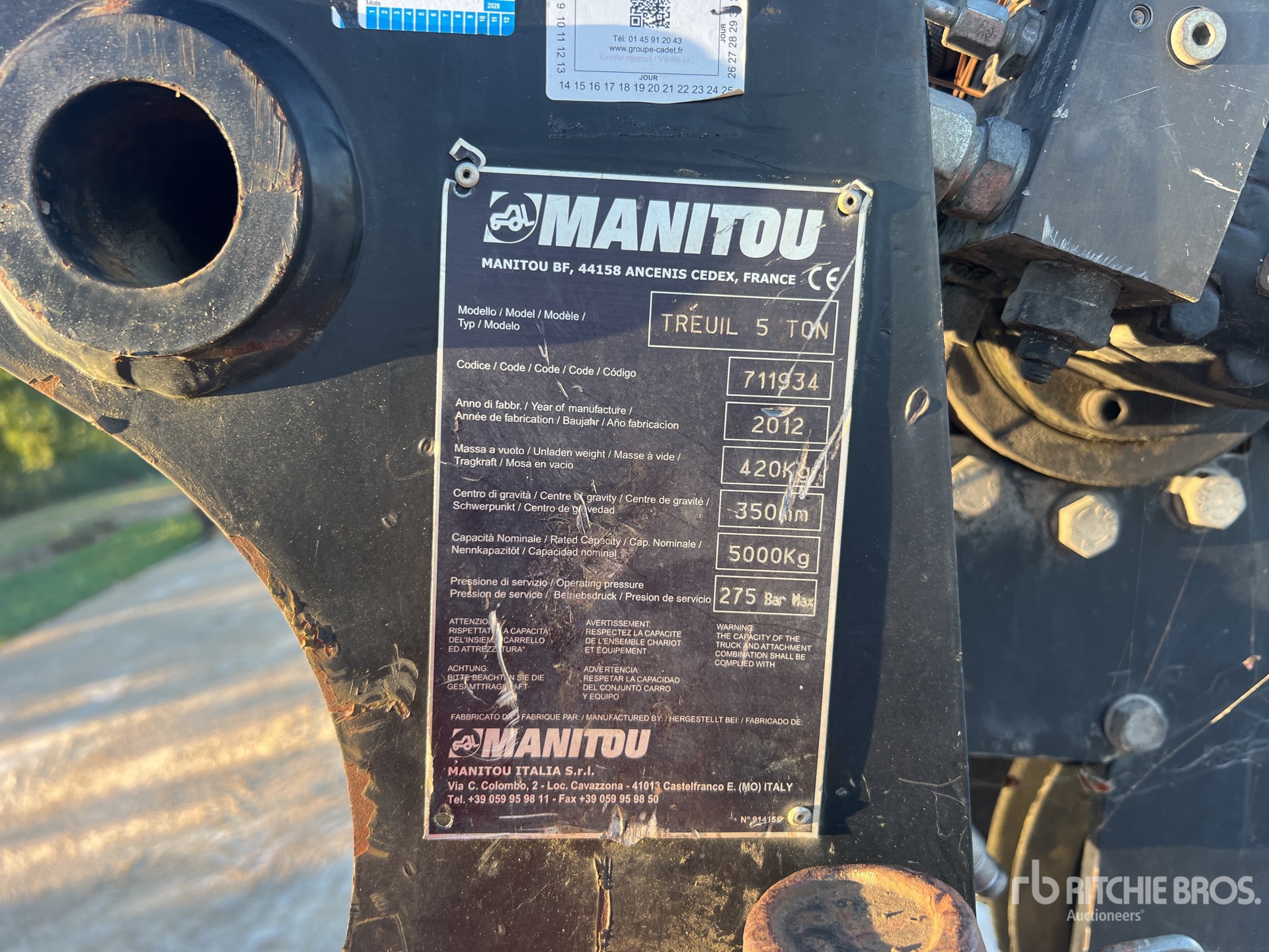 2012 Manitou 5 TON
