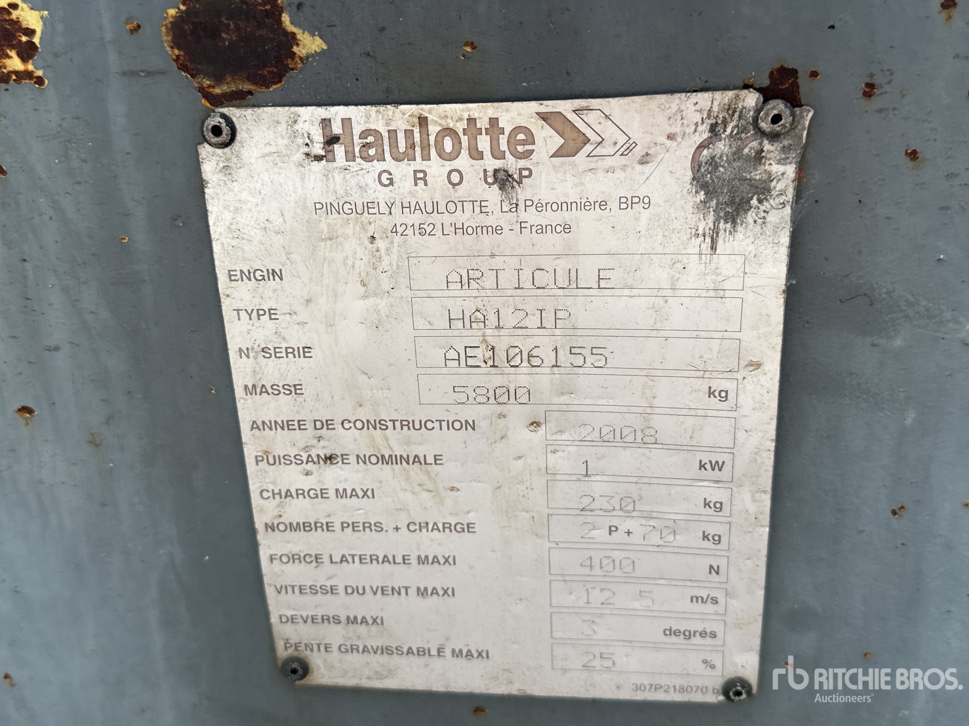 2008 Haulotte HA12IP