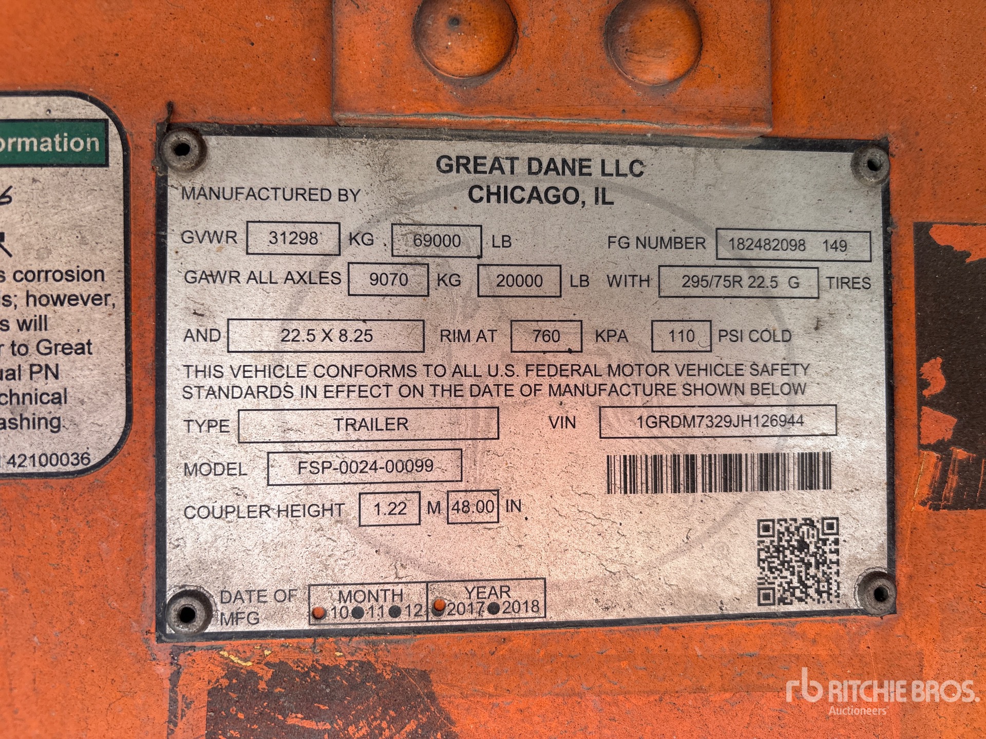 2018 Great Dane FSP-0024-00099