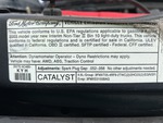 Engine with Emission Certification Label