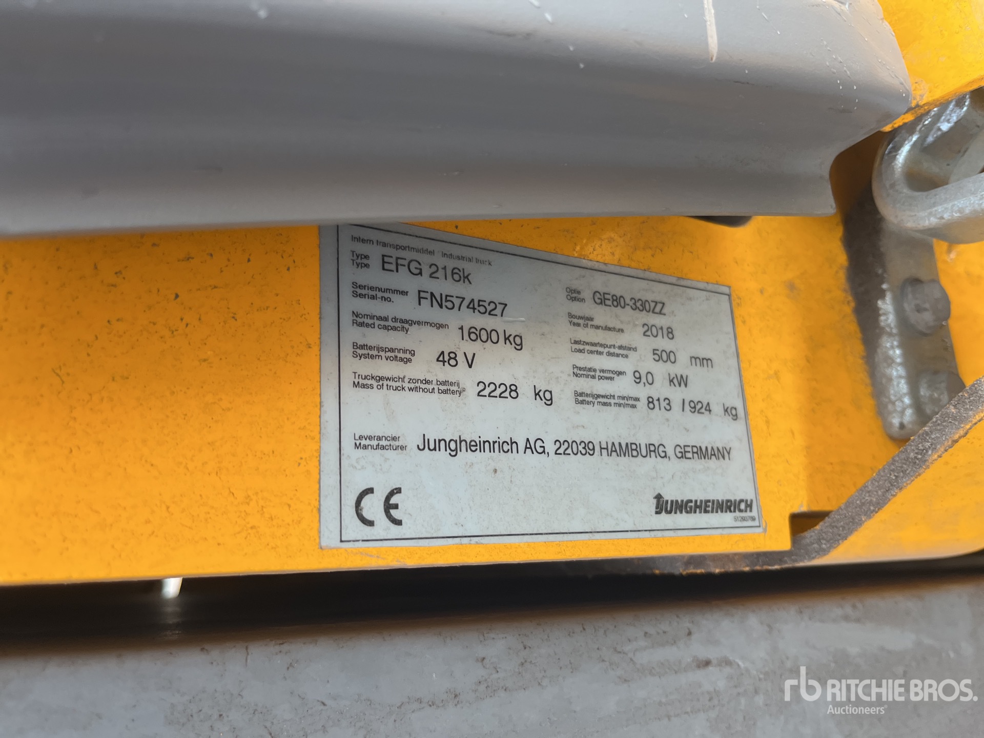 2018 Jungheinrich EFG216K