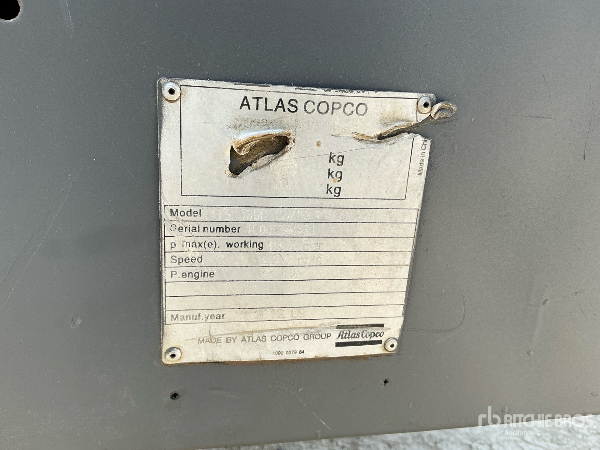 2012 Atlas Copco XATS156DD