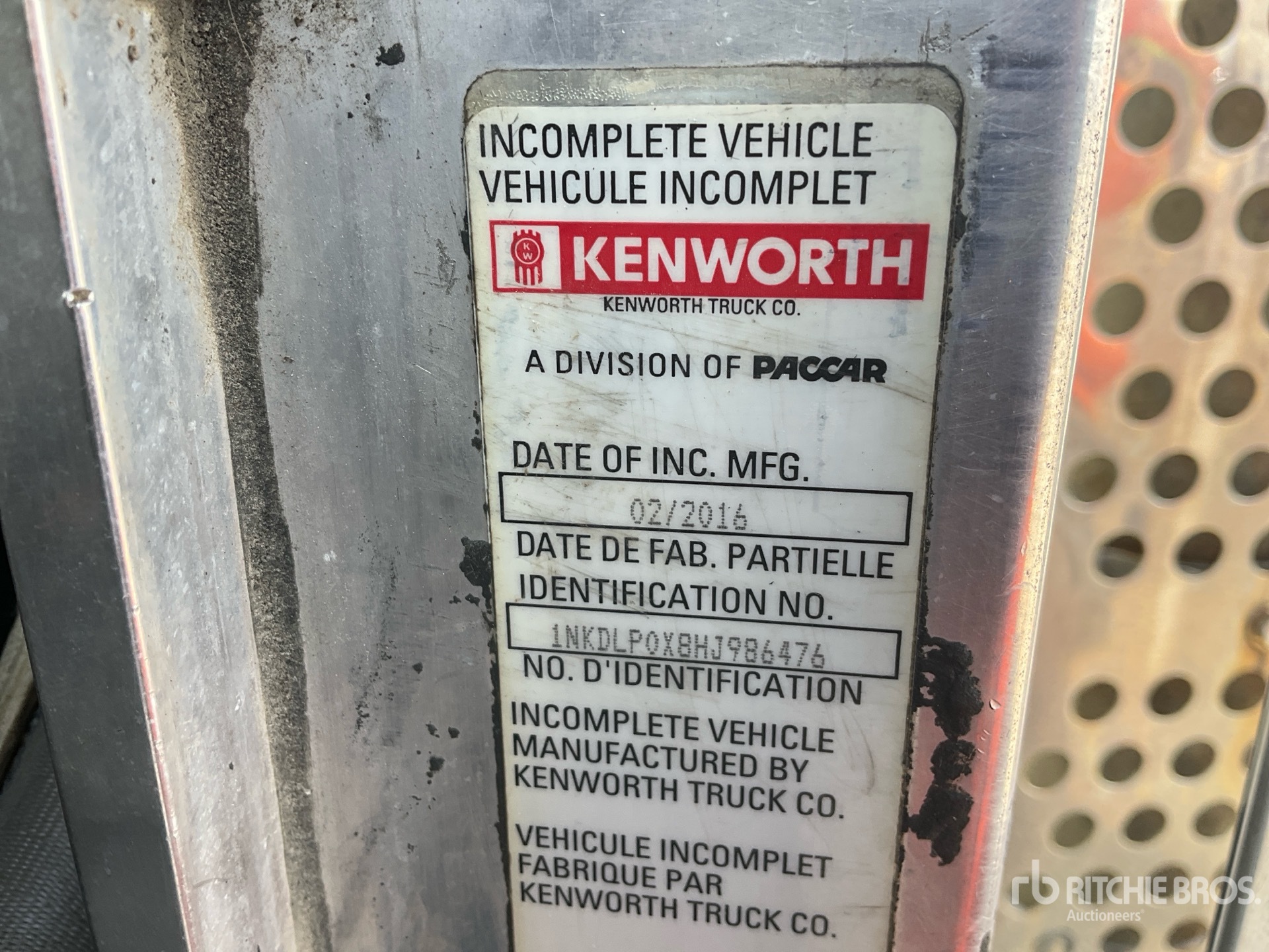 2017 Kenworth T800