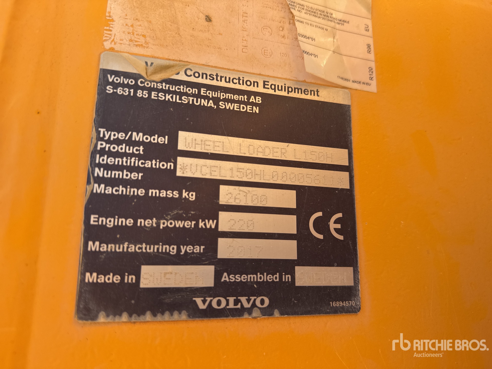 2017 Volvo L150H