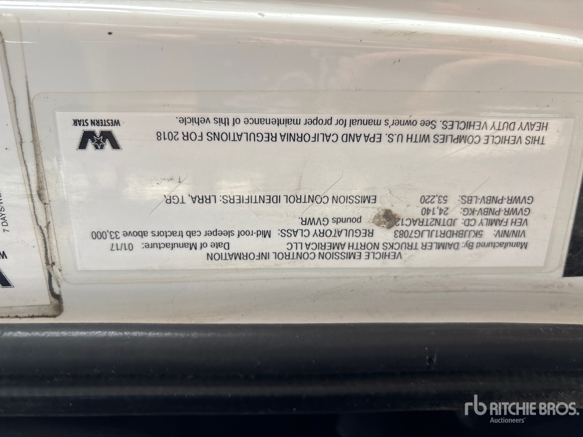 2018 Western Star 5700