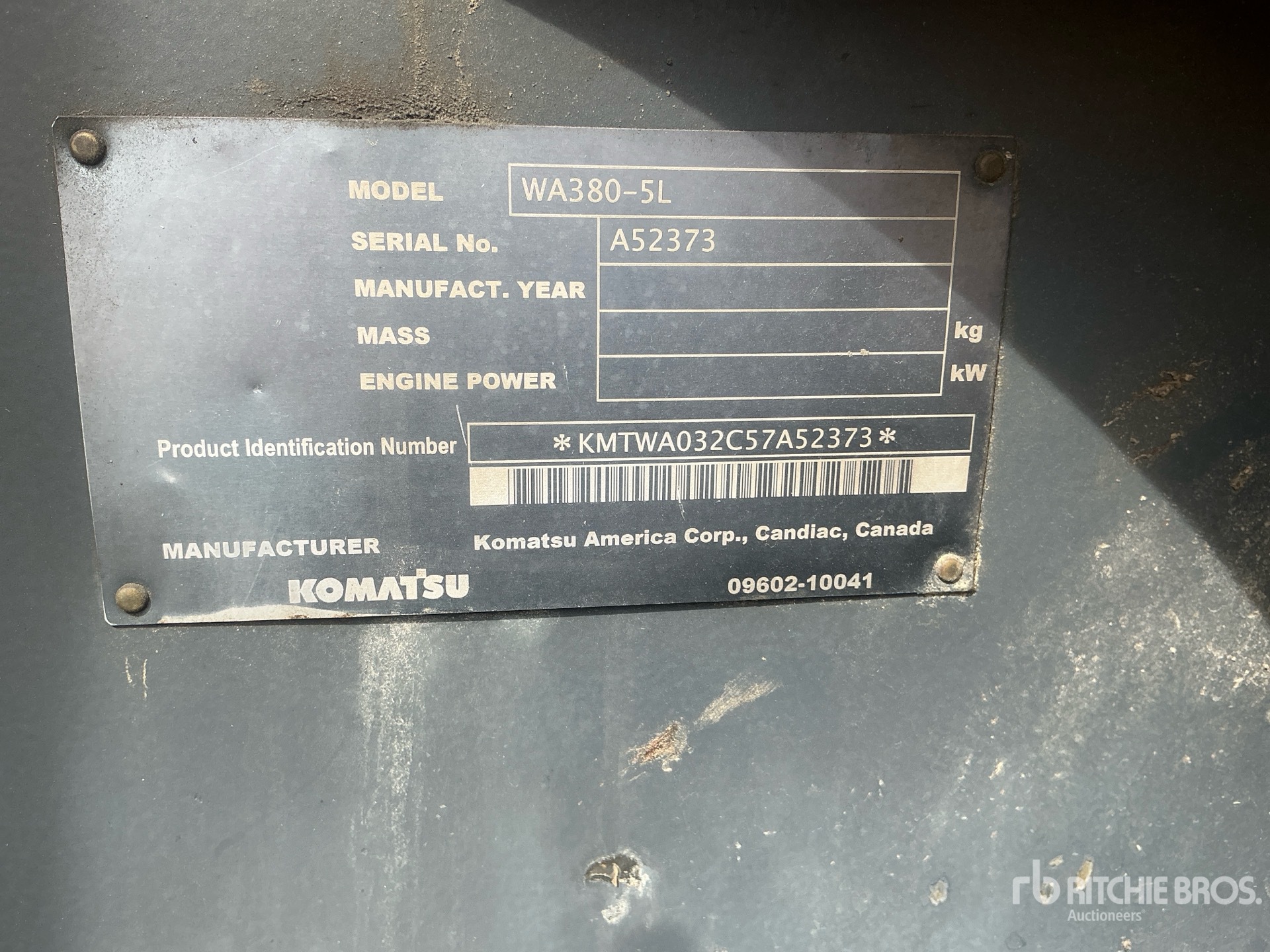 2004 Komatsu WA380-5L