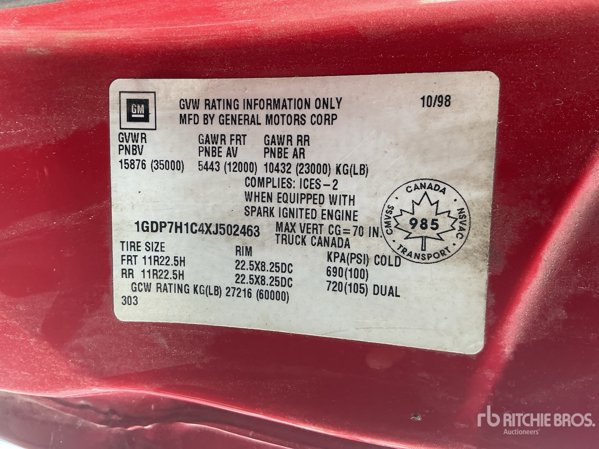 1999 GMC TOPKICK