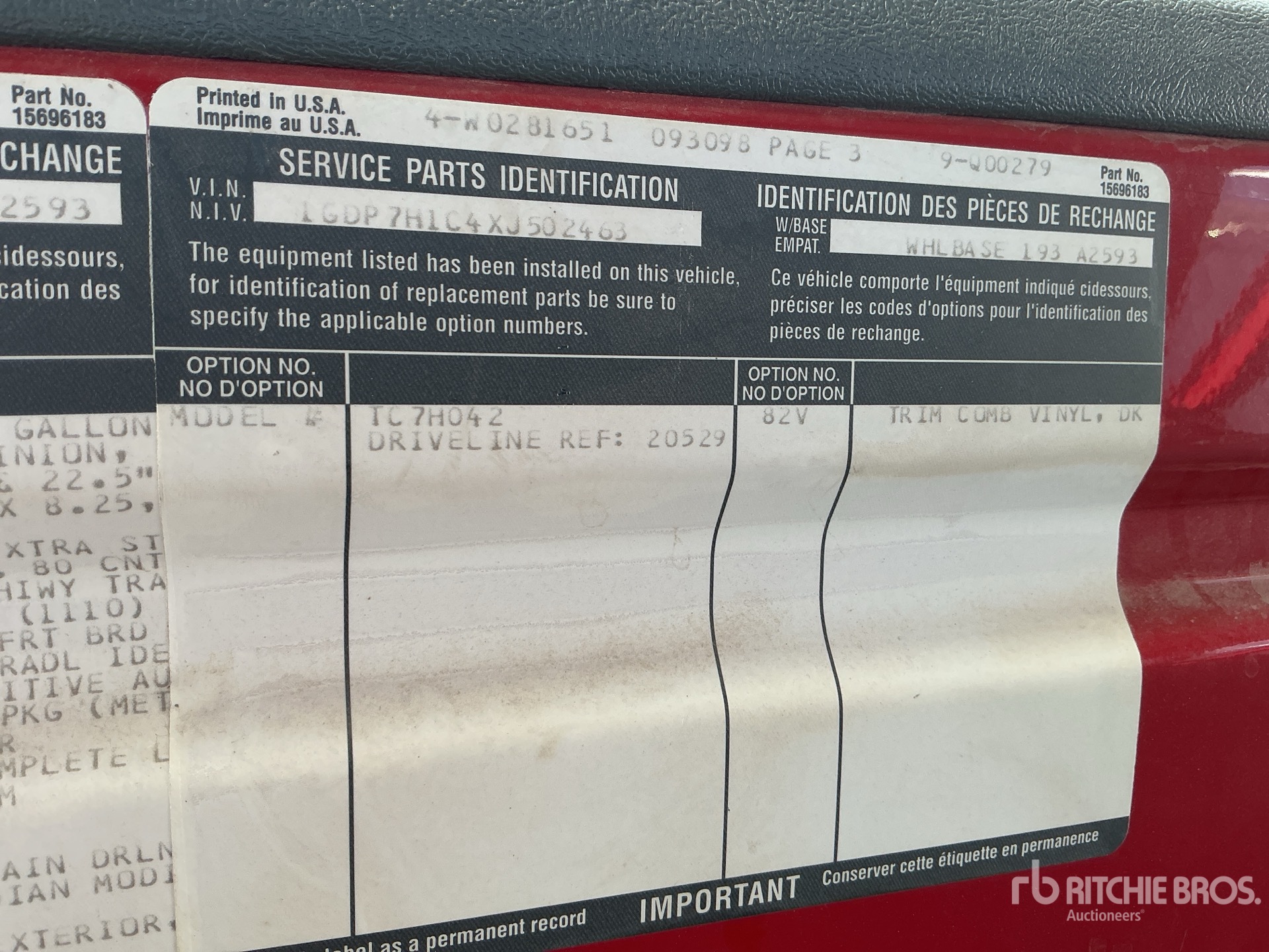 1999 GMC TOPKICK