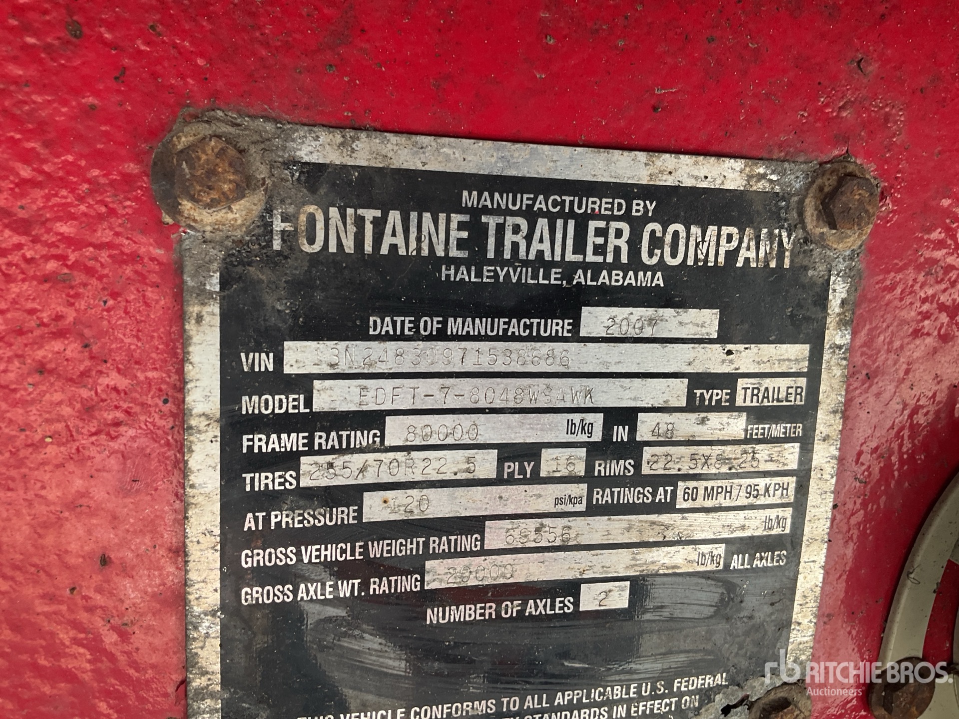 2007 Fontaine EDFT-7-8048WSAW