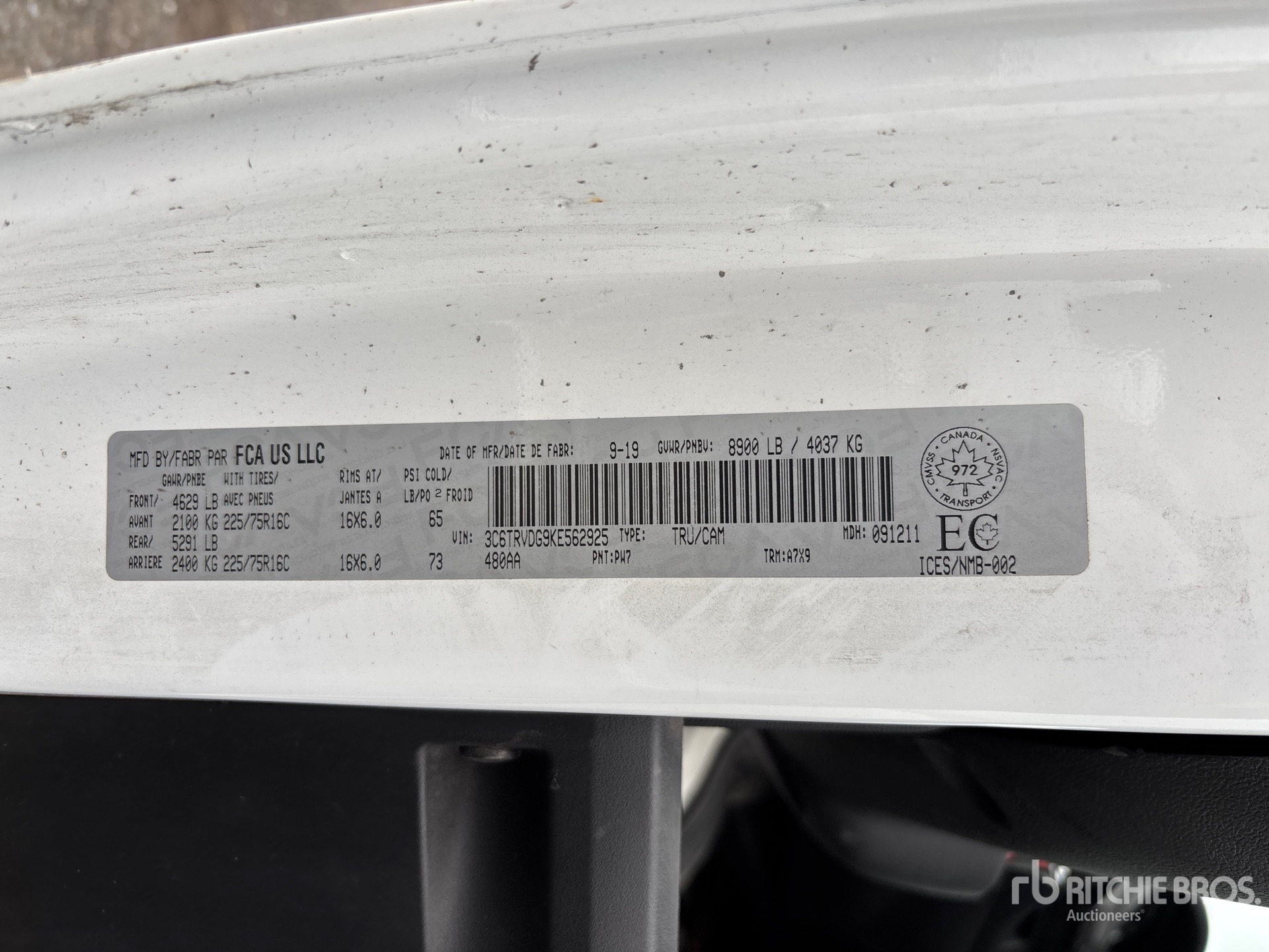 2019 Ram PROMASTER 2500