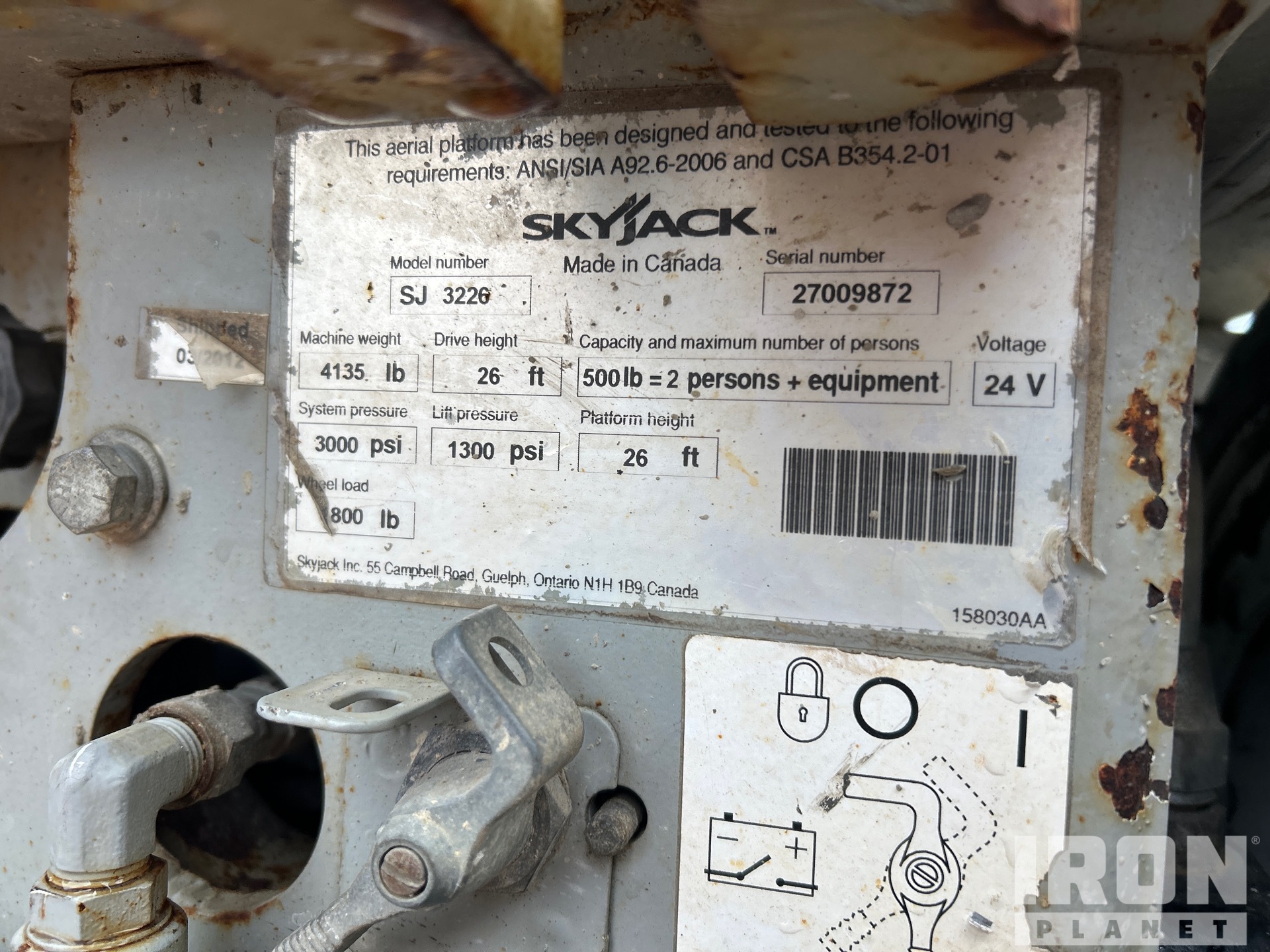 2012 Skyjack SJIII 3226