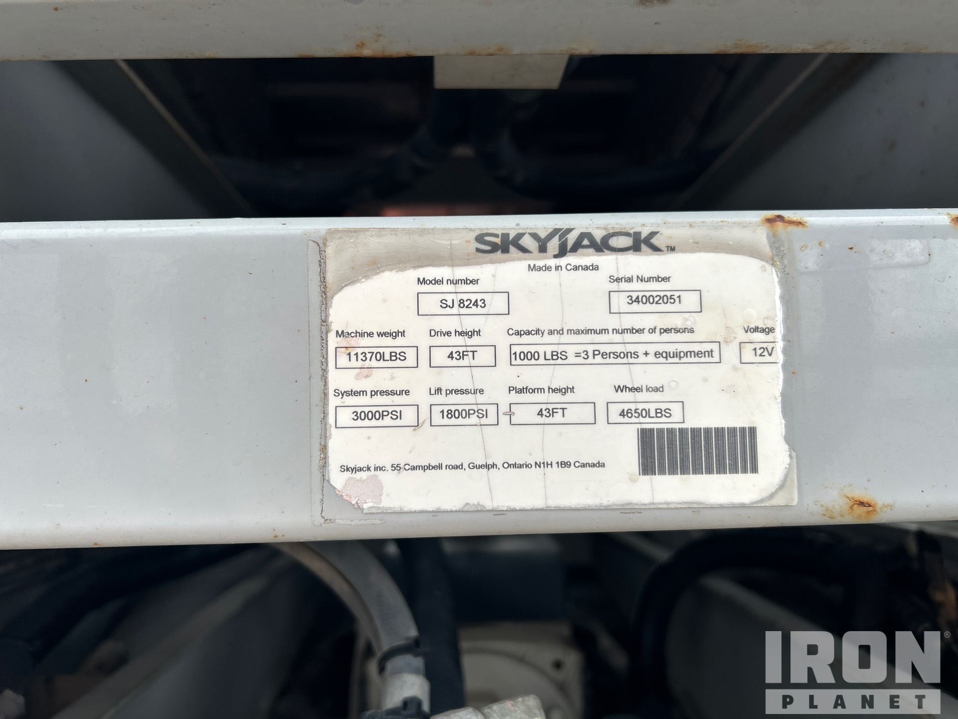 2011 Skyjack SJ8243