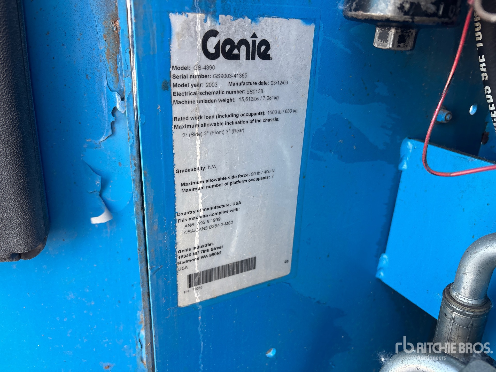 2003 Genie GS4390