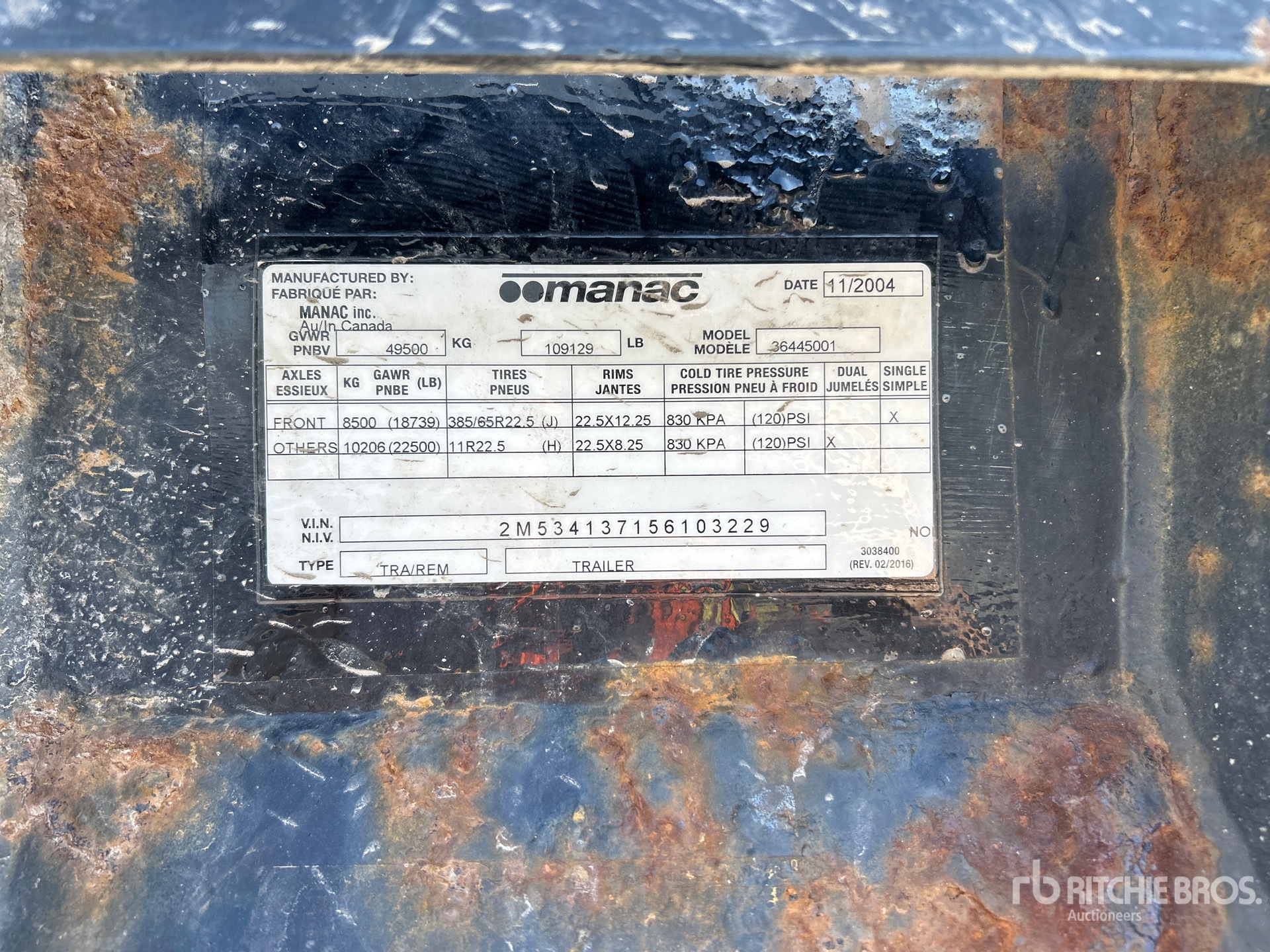 2005 Manac 44 FT QUAD/A