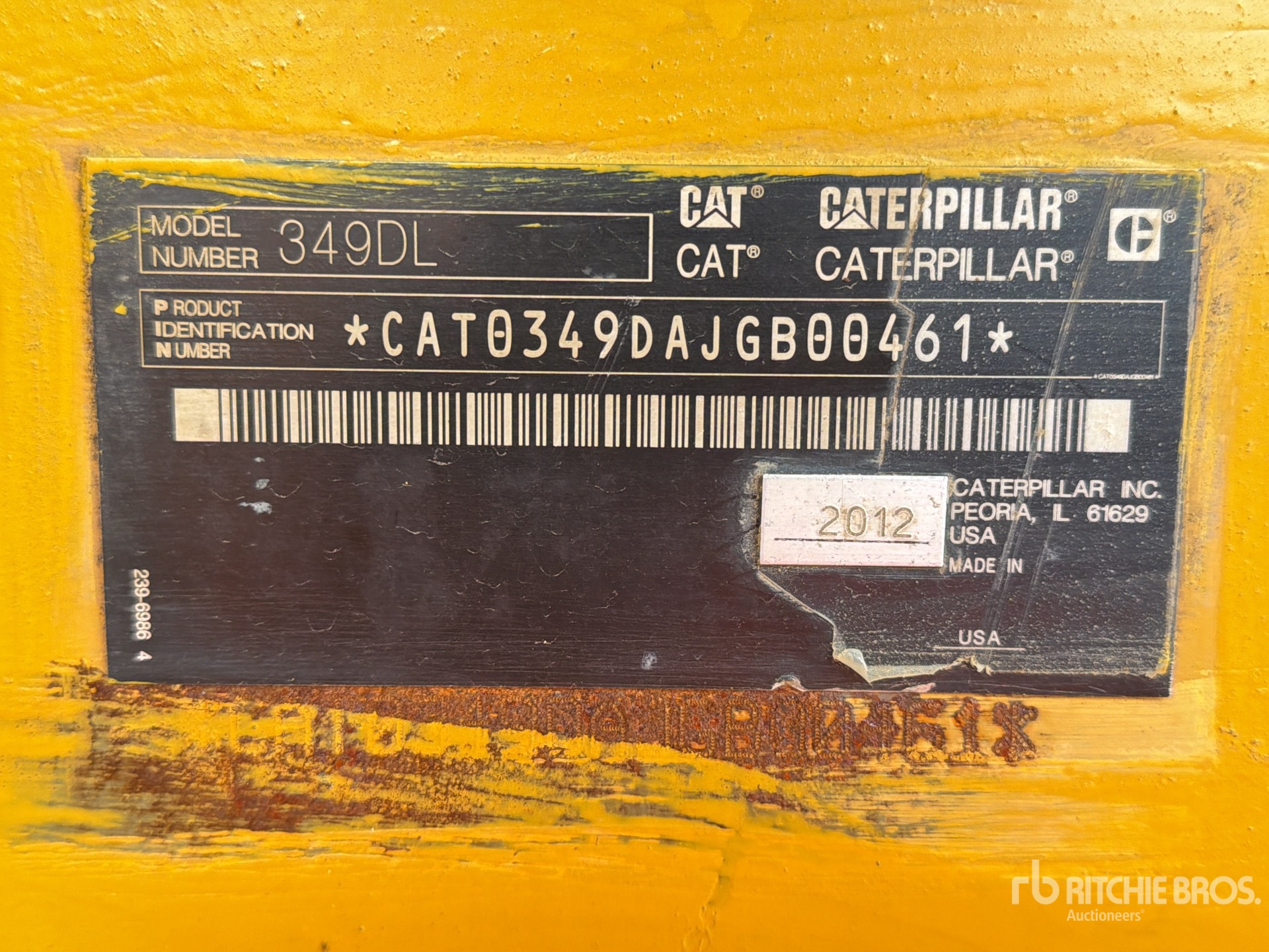 2012 Caterpillar 349D L