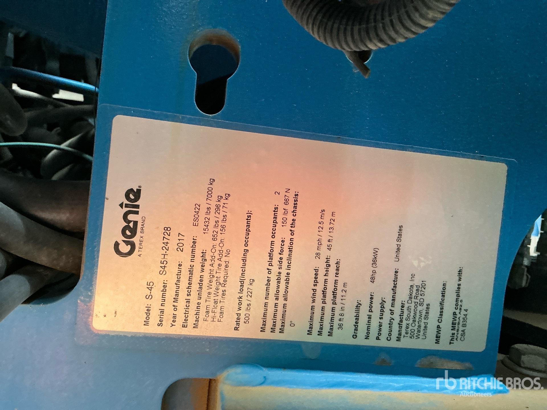 2017 Genie S-45