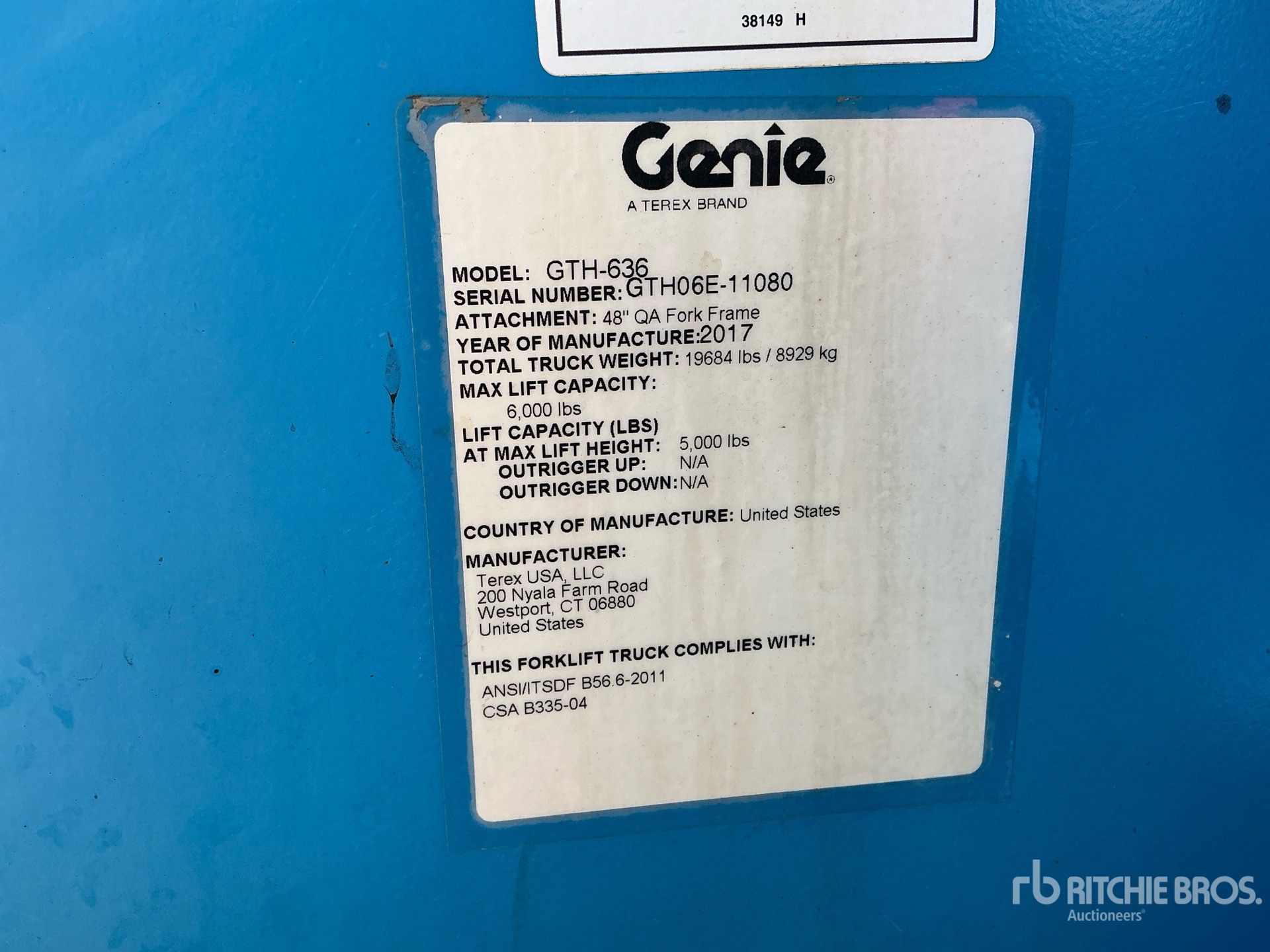 2017 Genie GTH-636