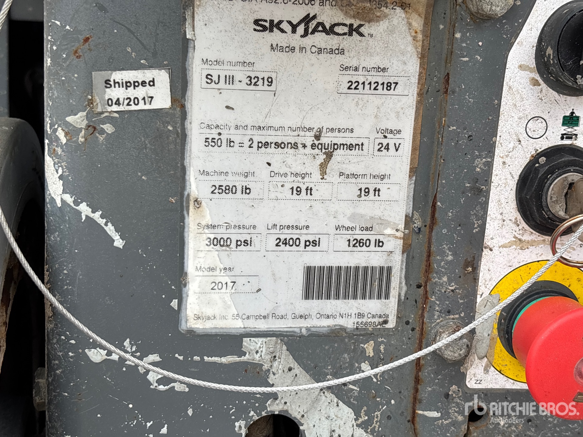 2017 Skyjack SJIII-3219