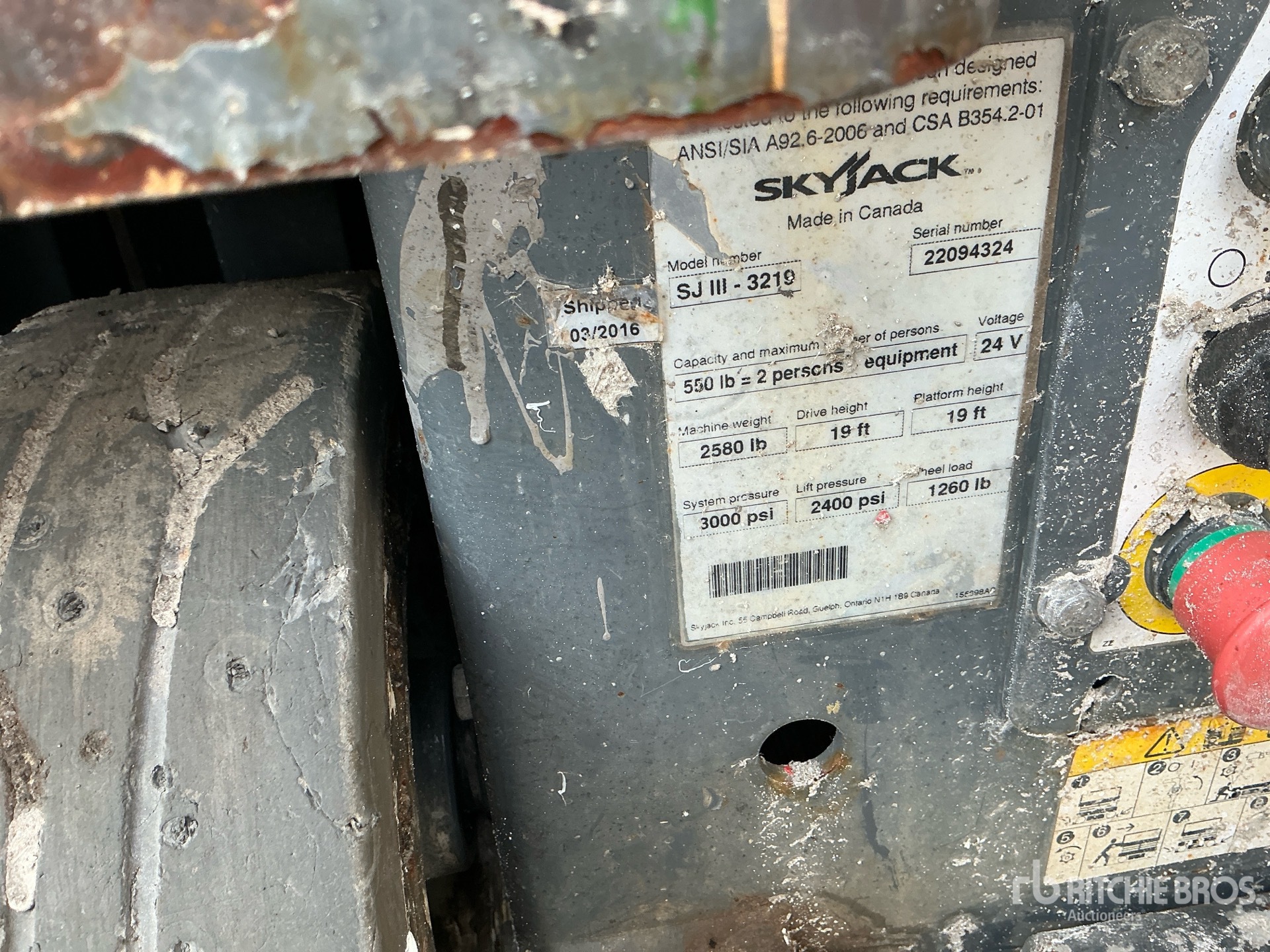 2016 Skyjack SJIII 3219