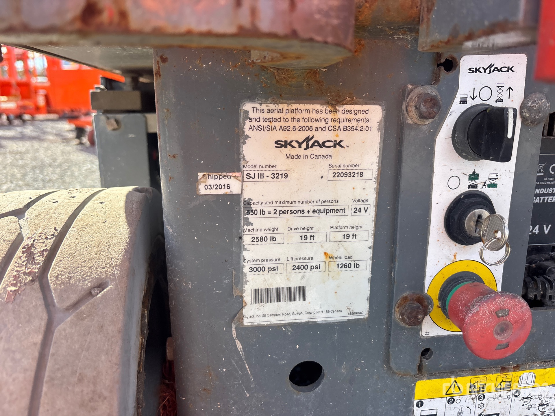 2016 Skyjack SJIII 3219
