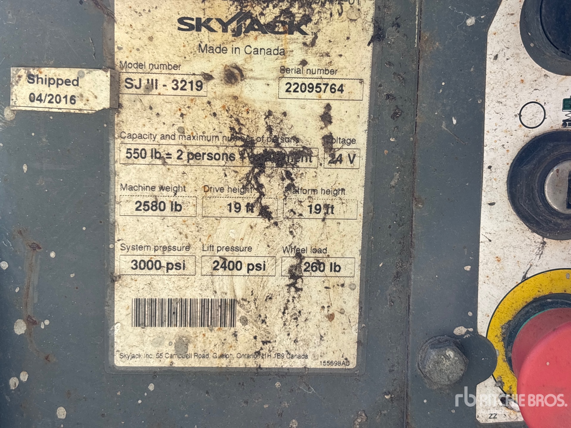 2016 Skyjack SJIII-3219