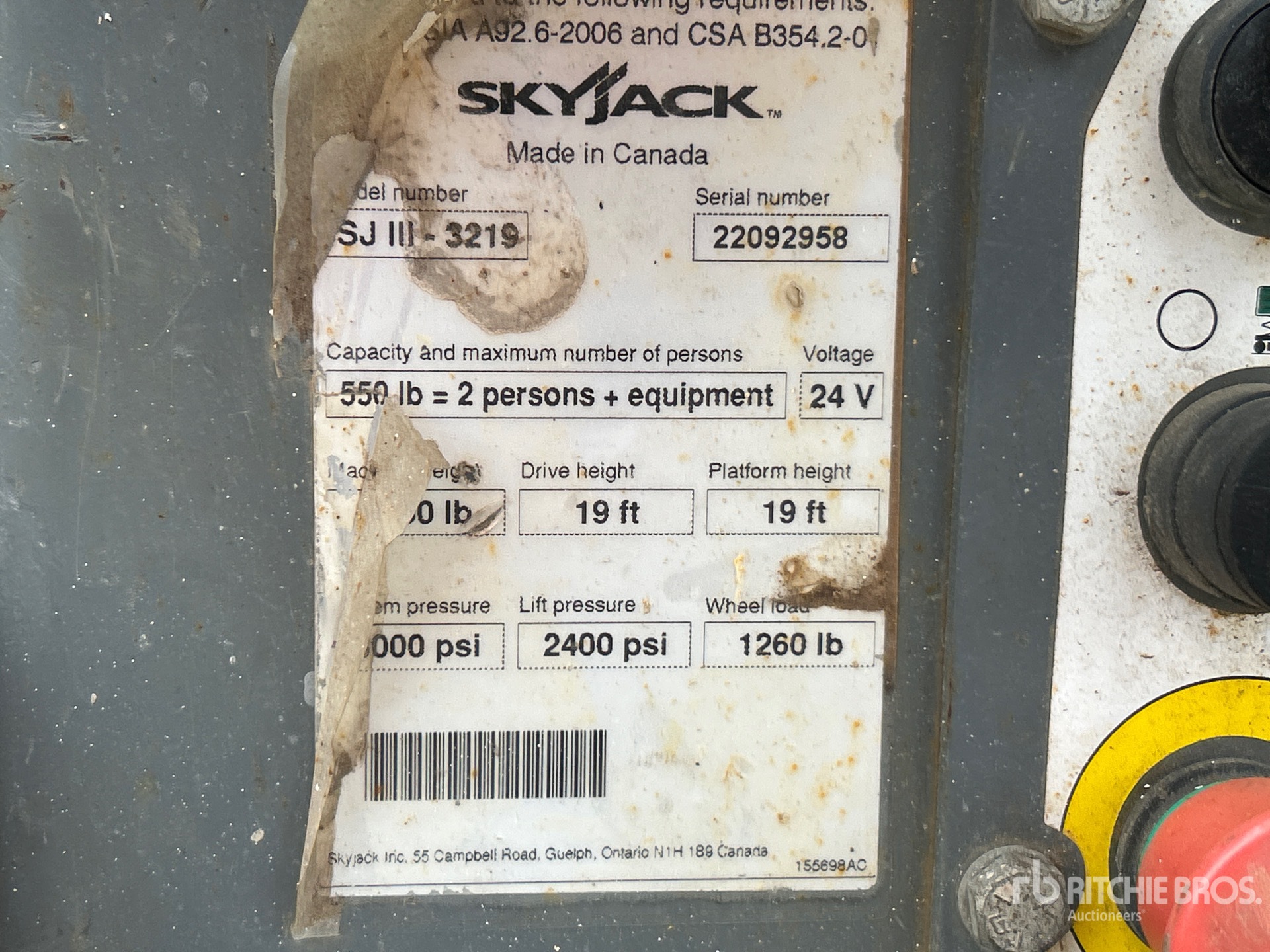 2016 Skyjack SJIII 3219