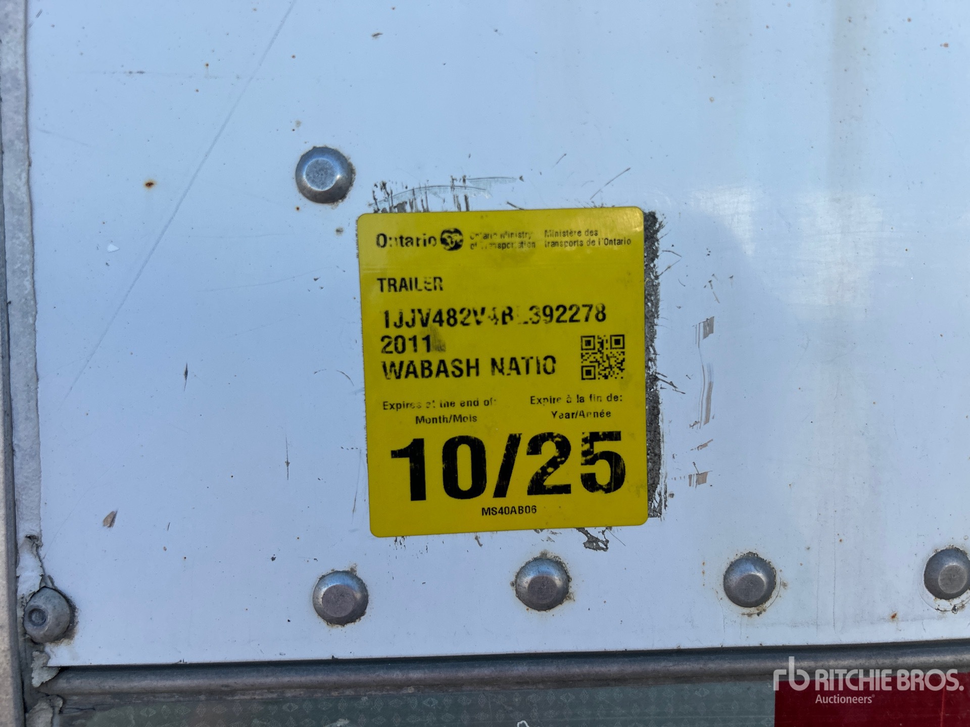 2011 Wabash 48 FT X 102 IN T/A