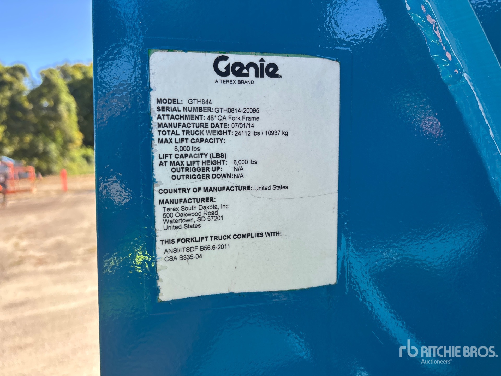 2014 Genie GTH-844