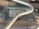 Engine with Emission Label