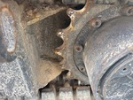 Train de roulement with Pignon gauche