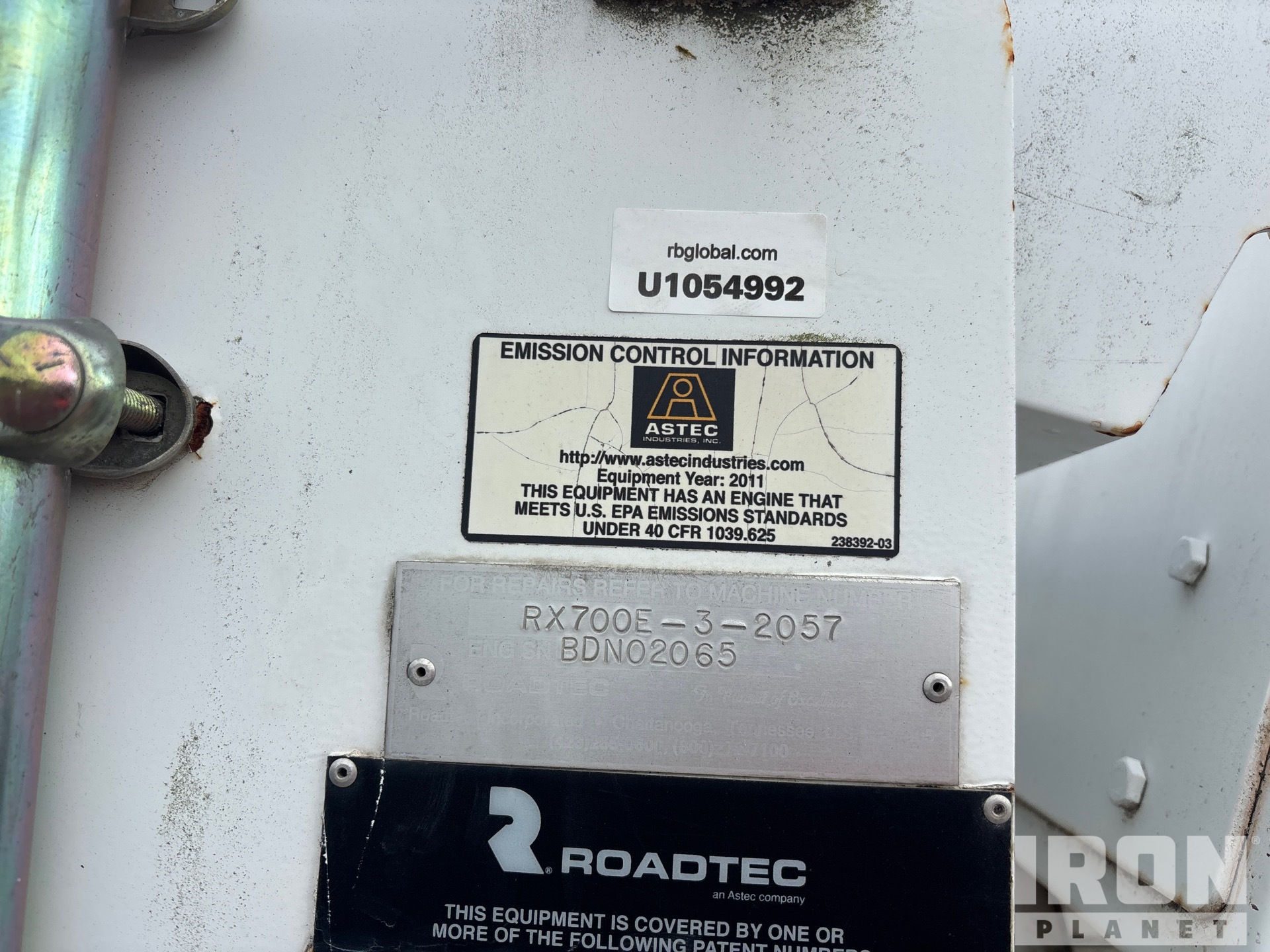2015 Roadtec / Astec RX-700