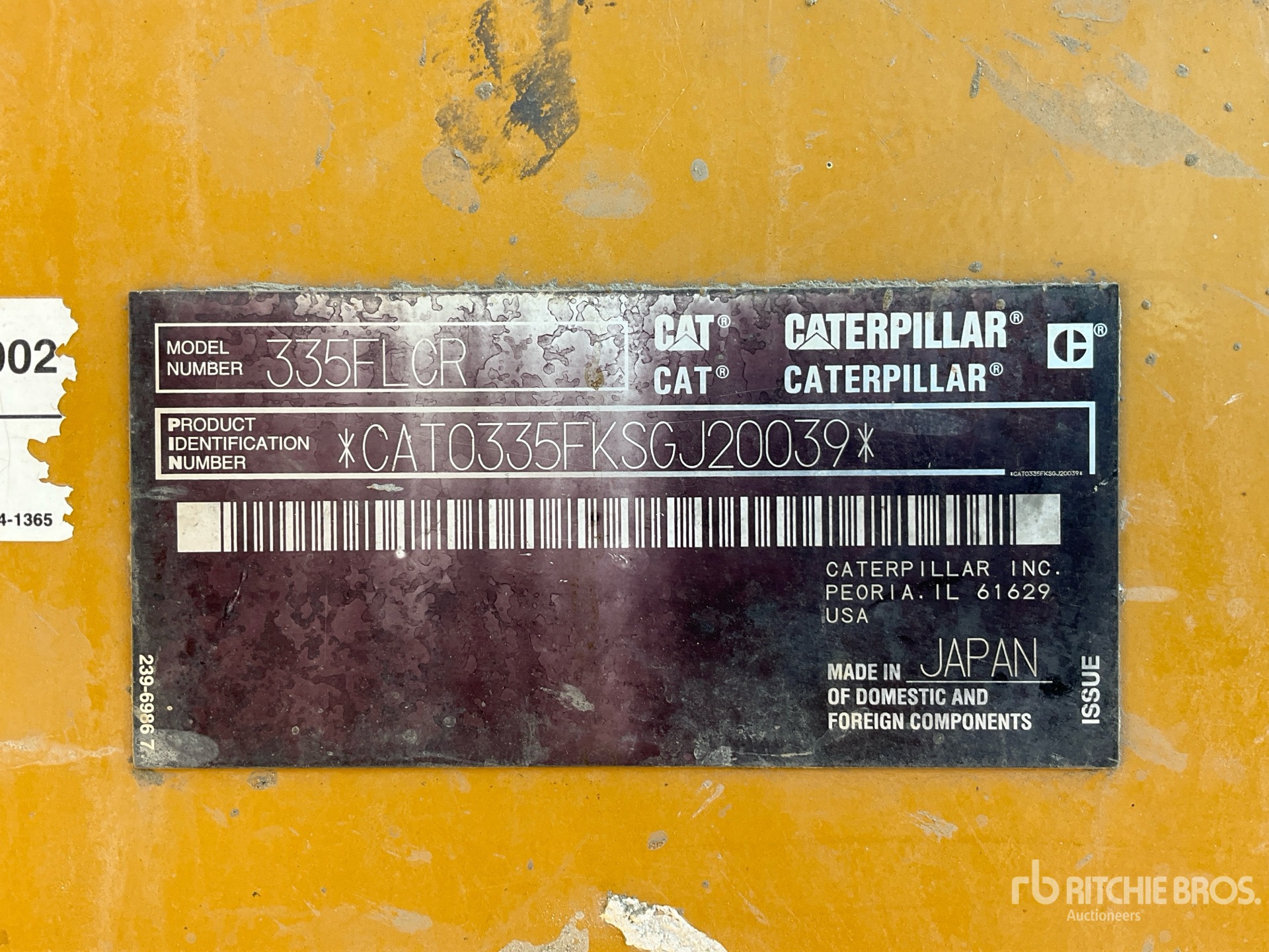 2018 Caterpillar 335F L CR