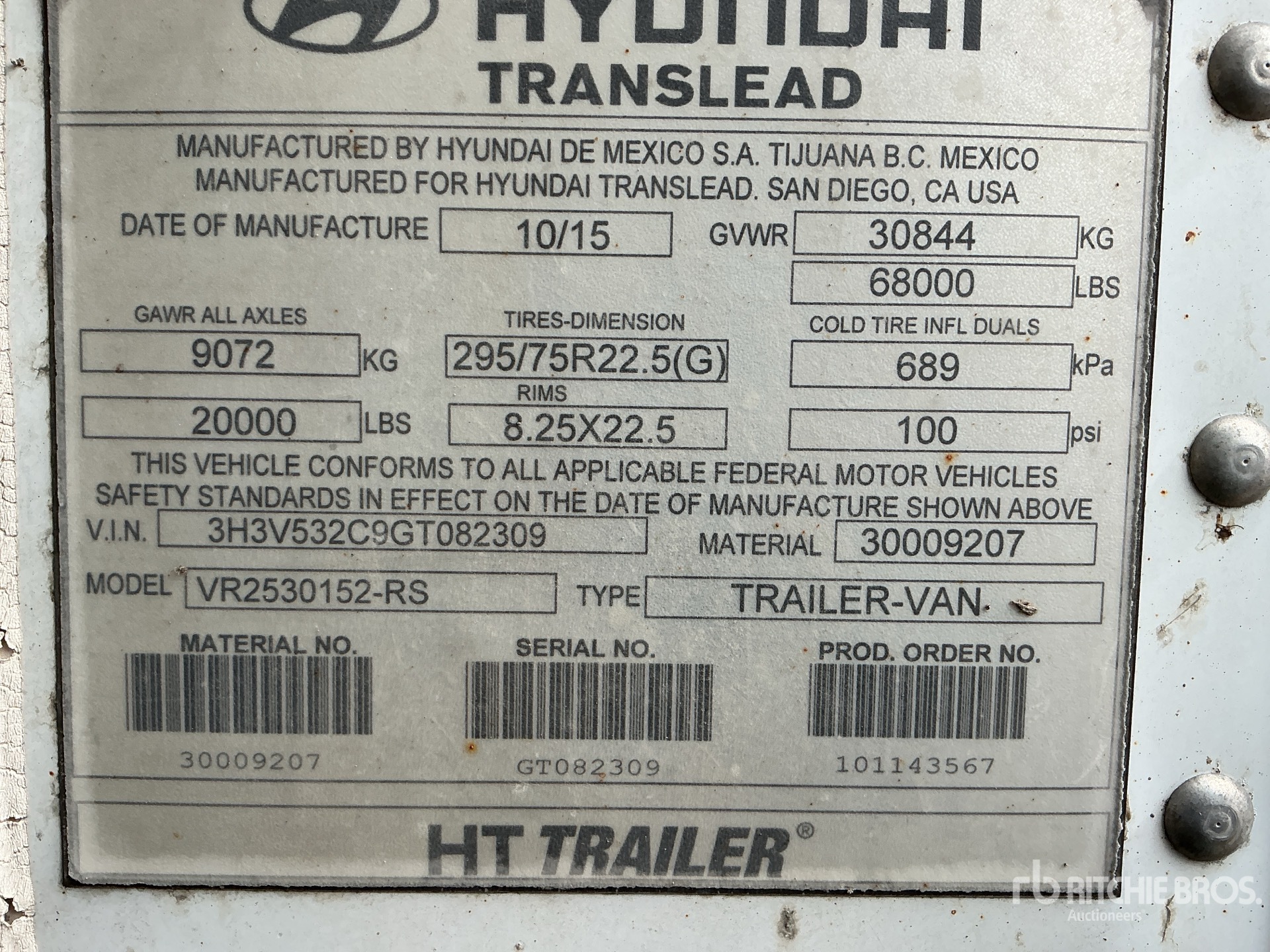 2016 Hyundai 53 FT X 102 IN T/A MULTI -TEMP