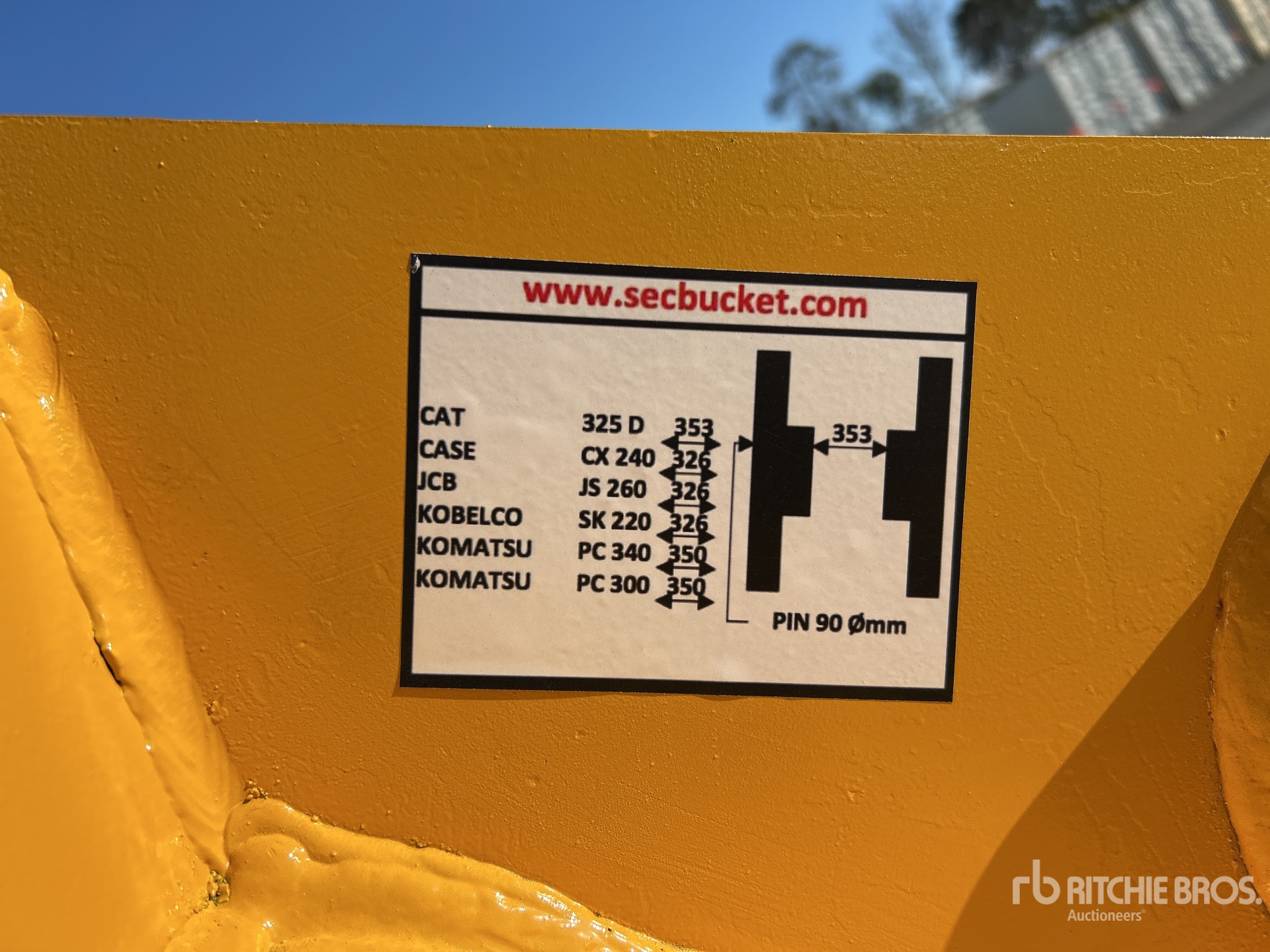 2026 SEC 63 in. to fit Cat 325D skeleton (U ...