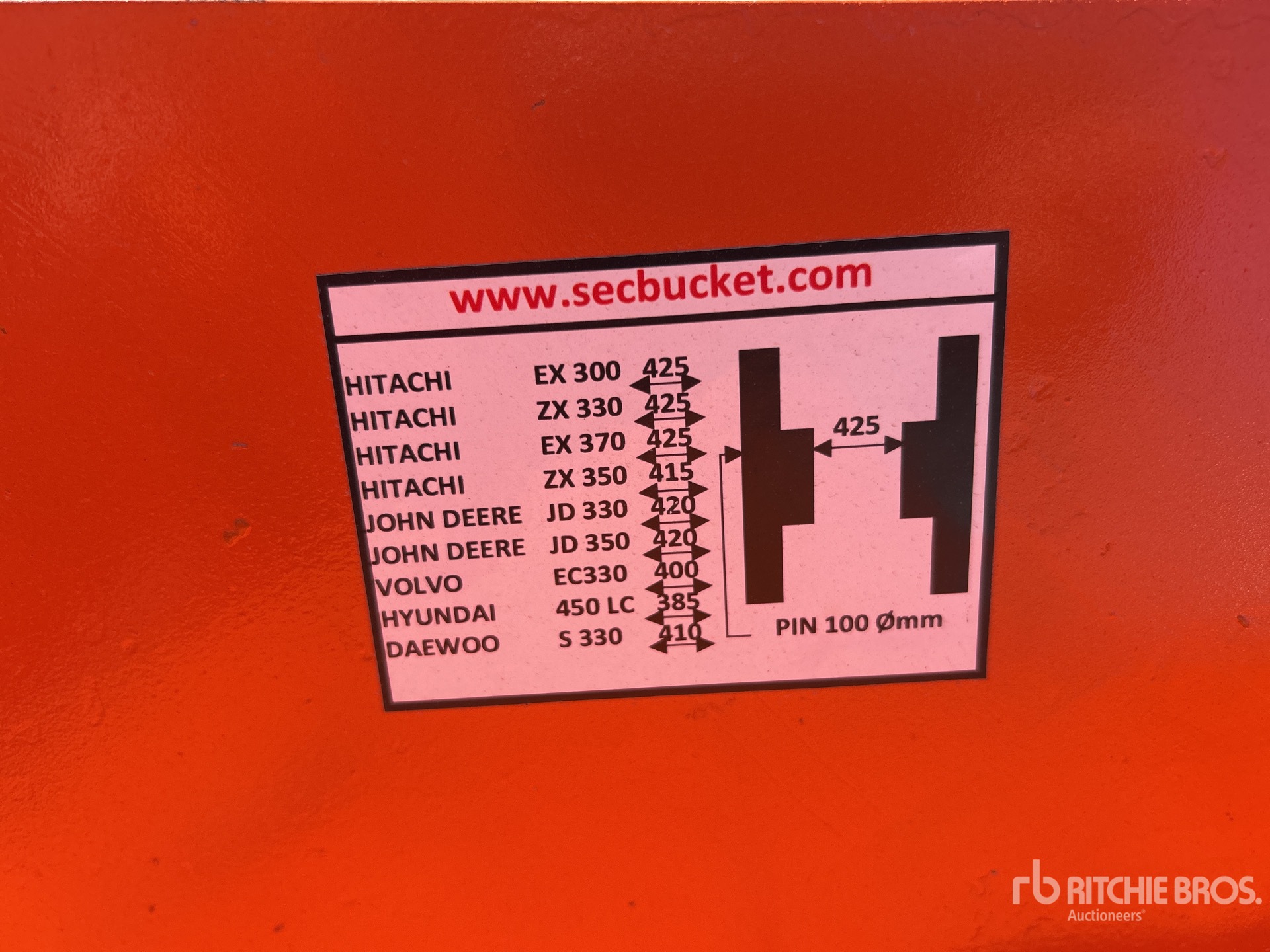 2026 SEC 86 in. to fit ZX330 ditching (Unused)