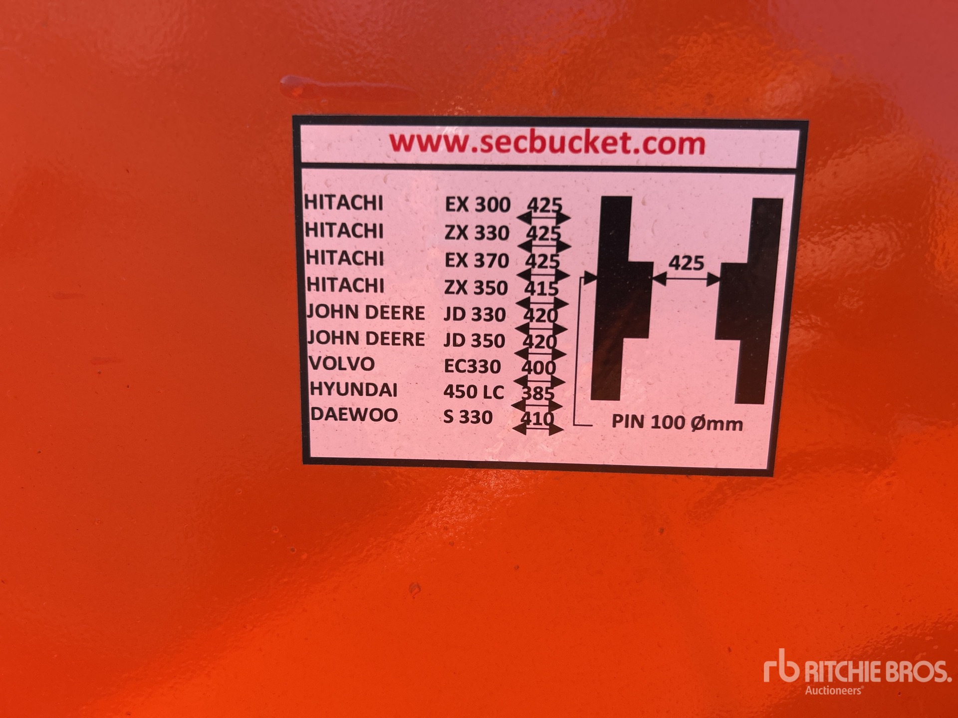 2026 SEC 54 in. to fit ZX330 digging (Unused)