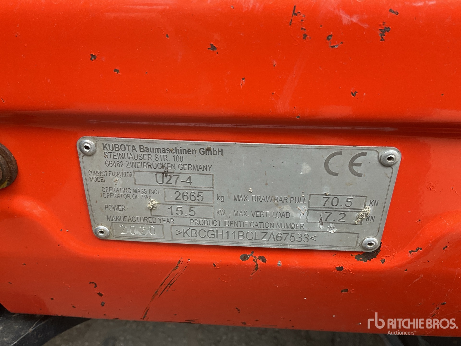 2020 Kubota U27-4
