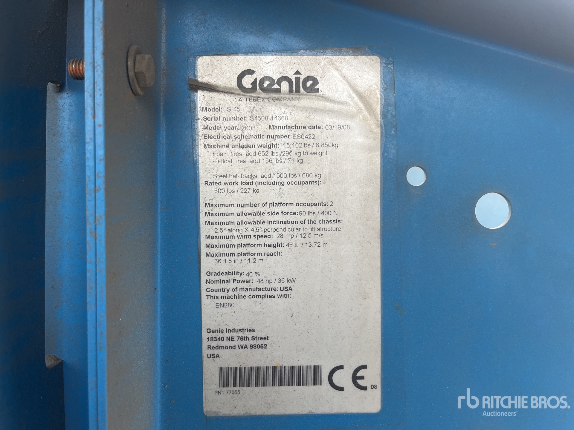 2008 Genie S45
