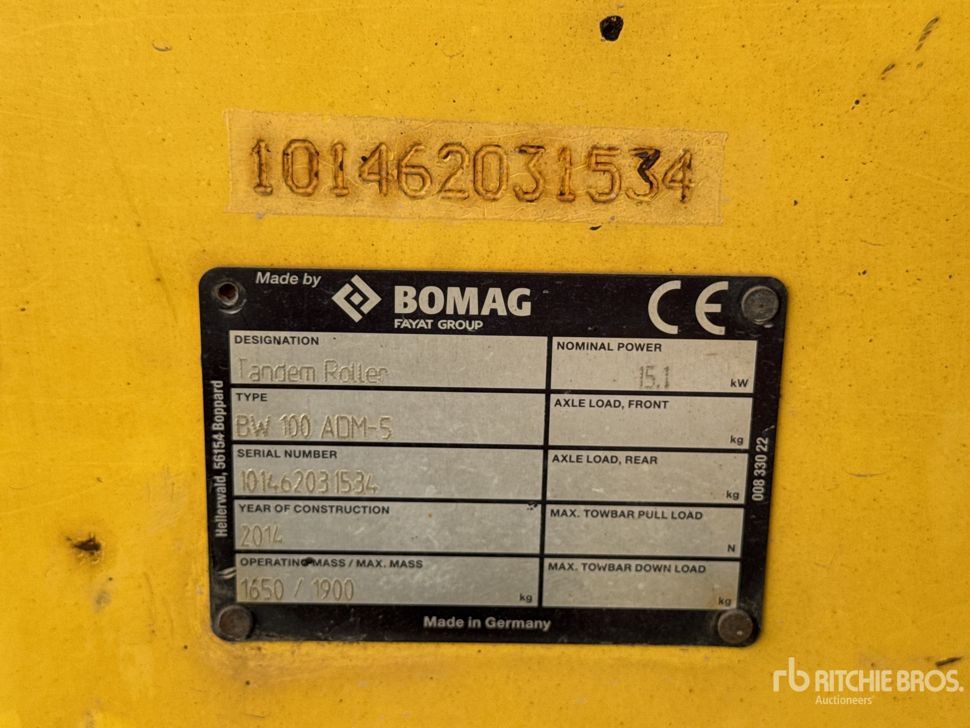 2014 Bomag BW100ADM-5