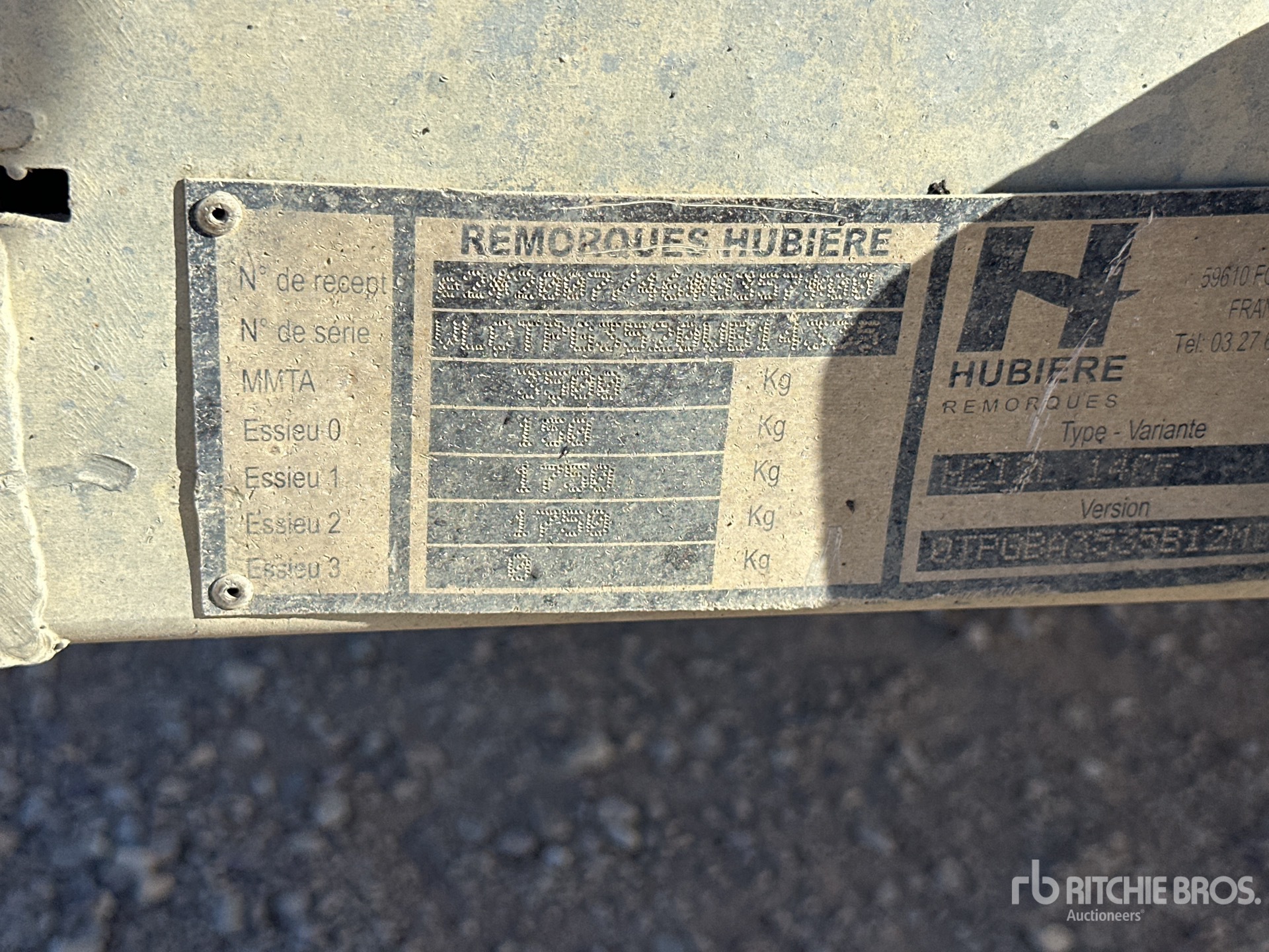 Hubiere T/A Remorque