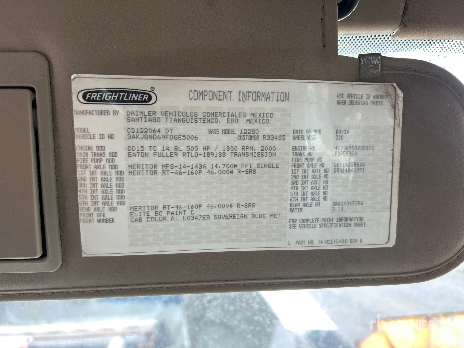 2015 Freightliner CORONADO 122SD