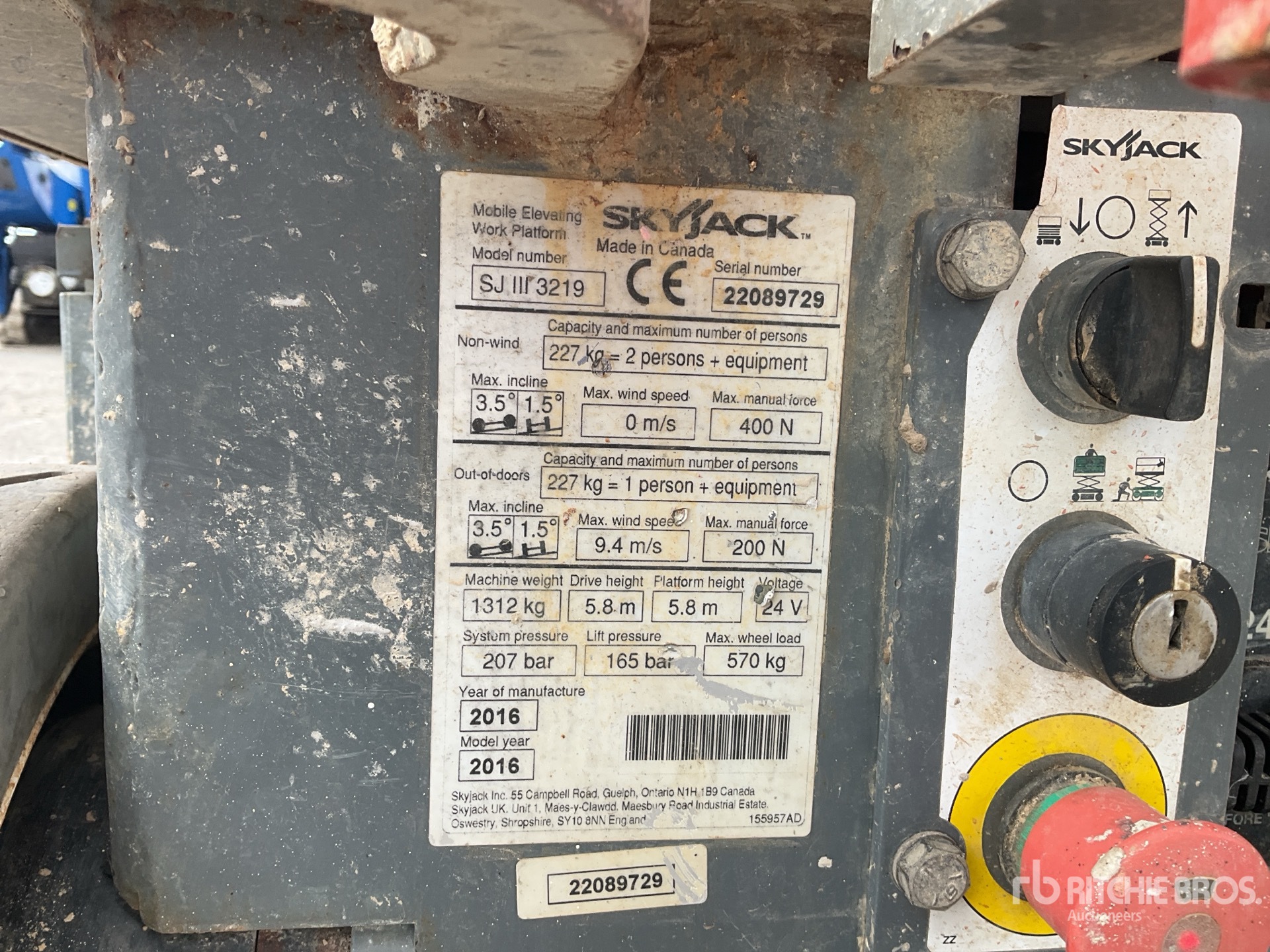 2016 Skyjack SJIII3219