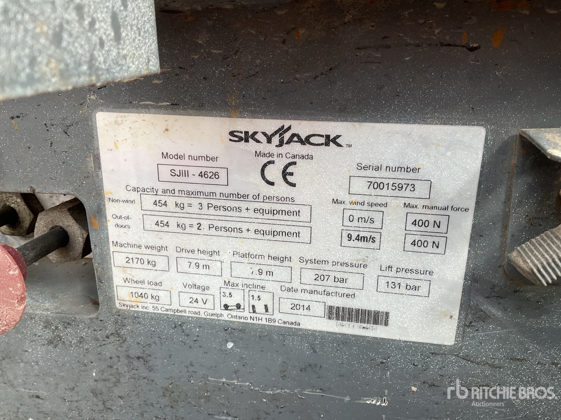 2014 Skyjack SJIII4626